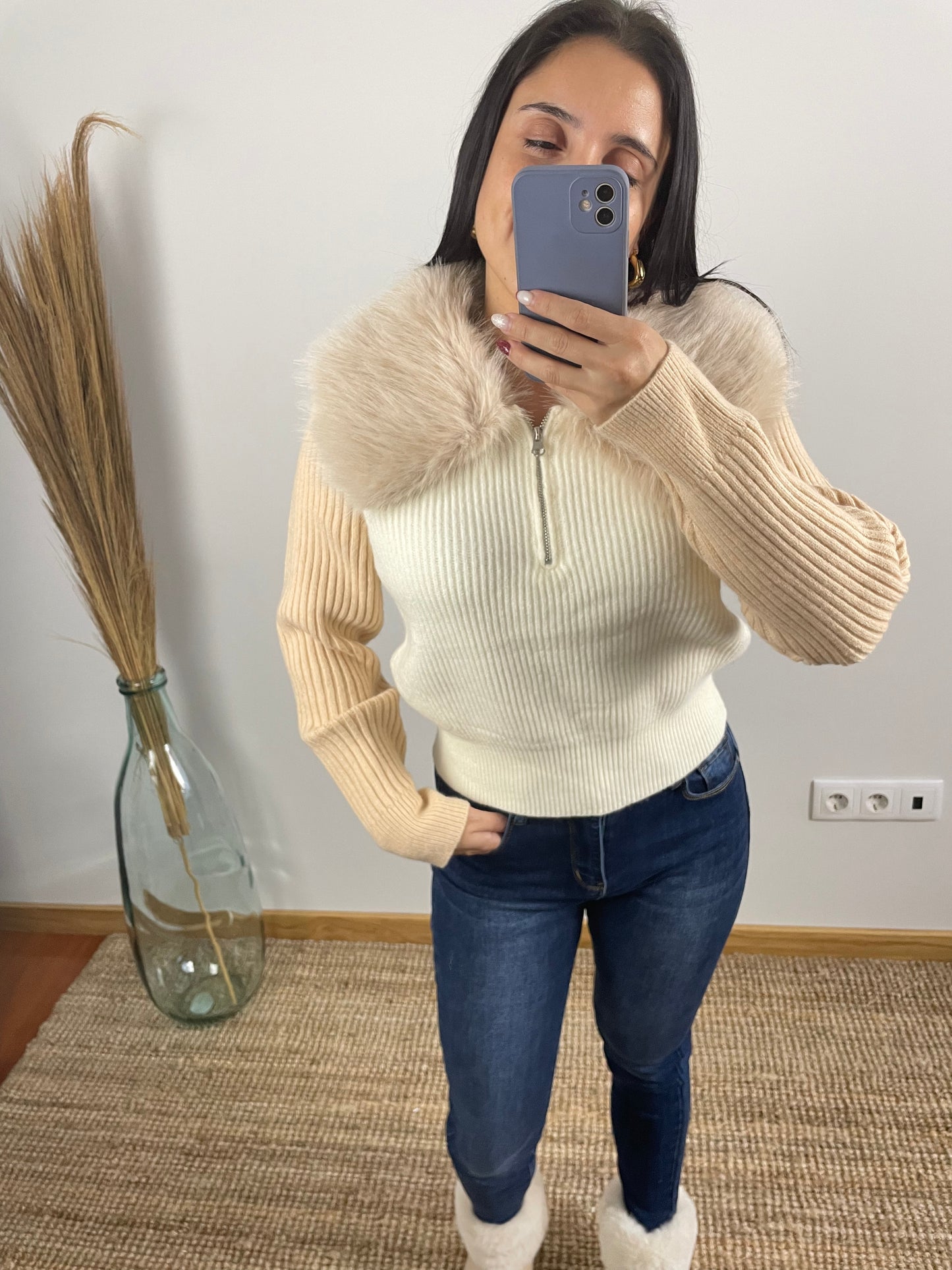 Camisola com pelo