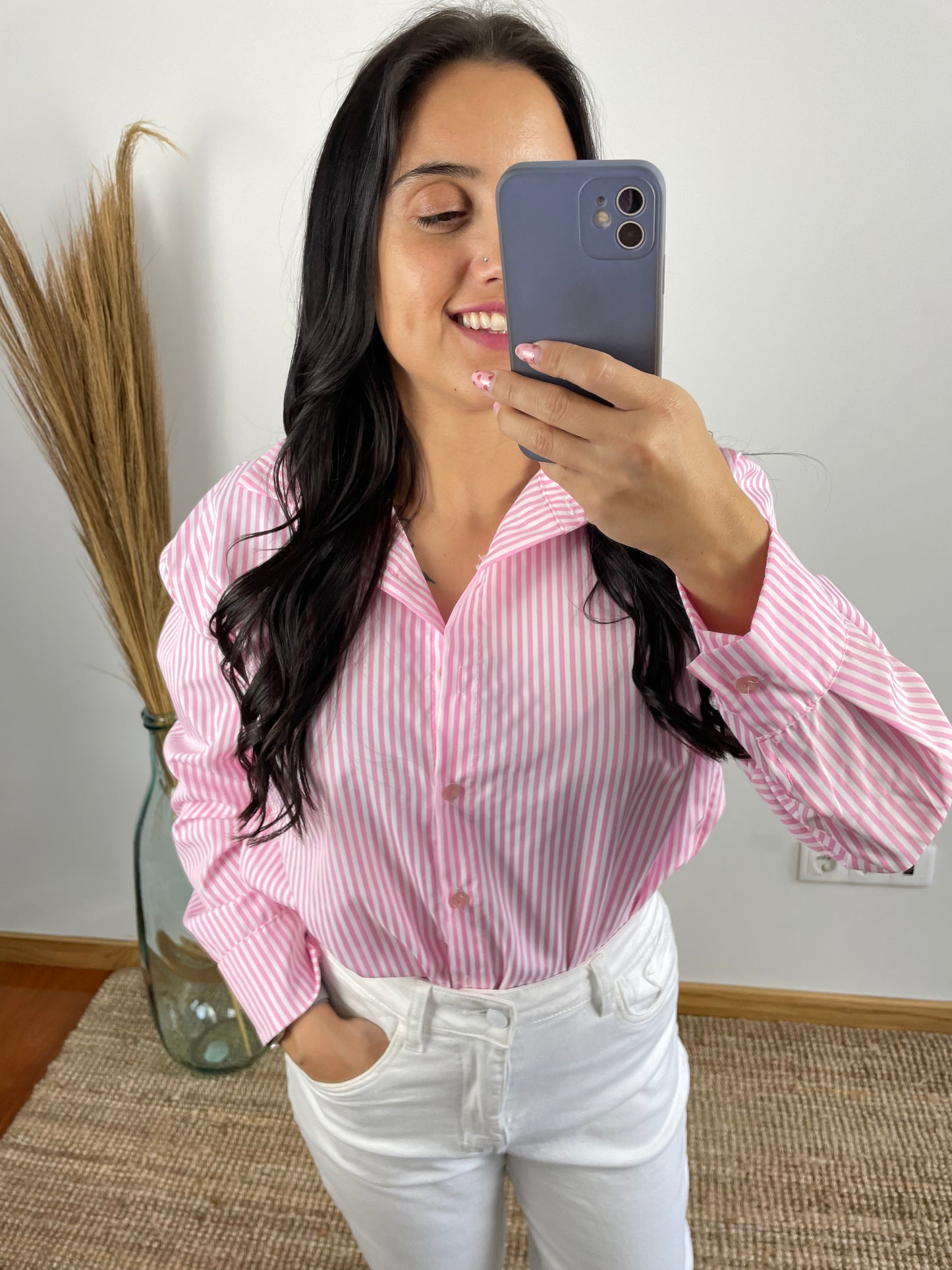 Camisa Rosa riscas