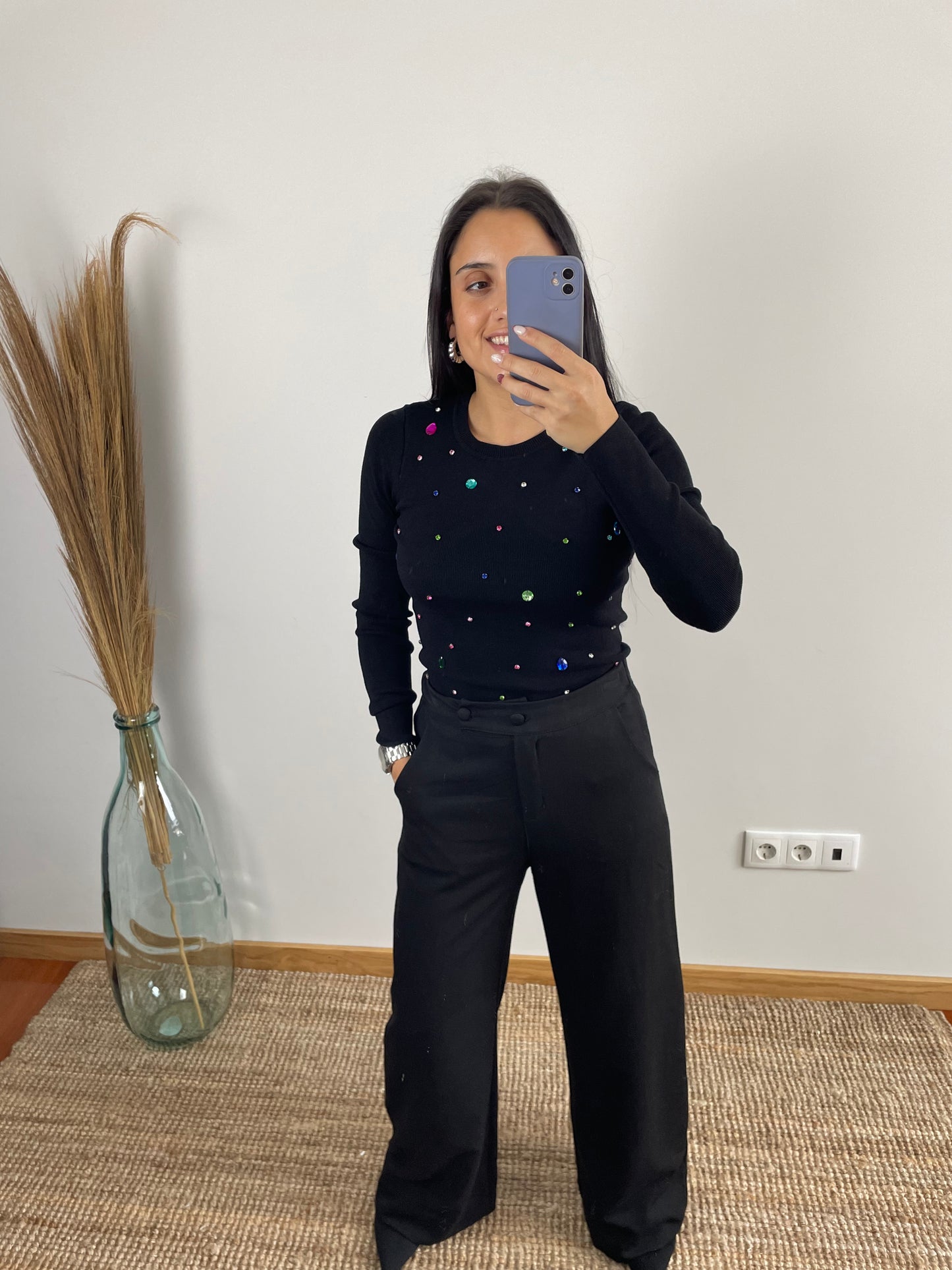 Camisola malha com brilhos