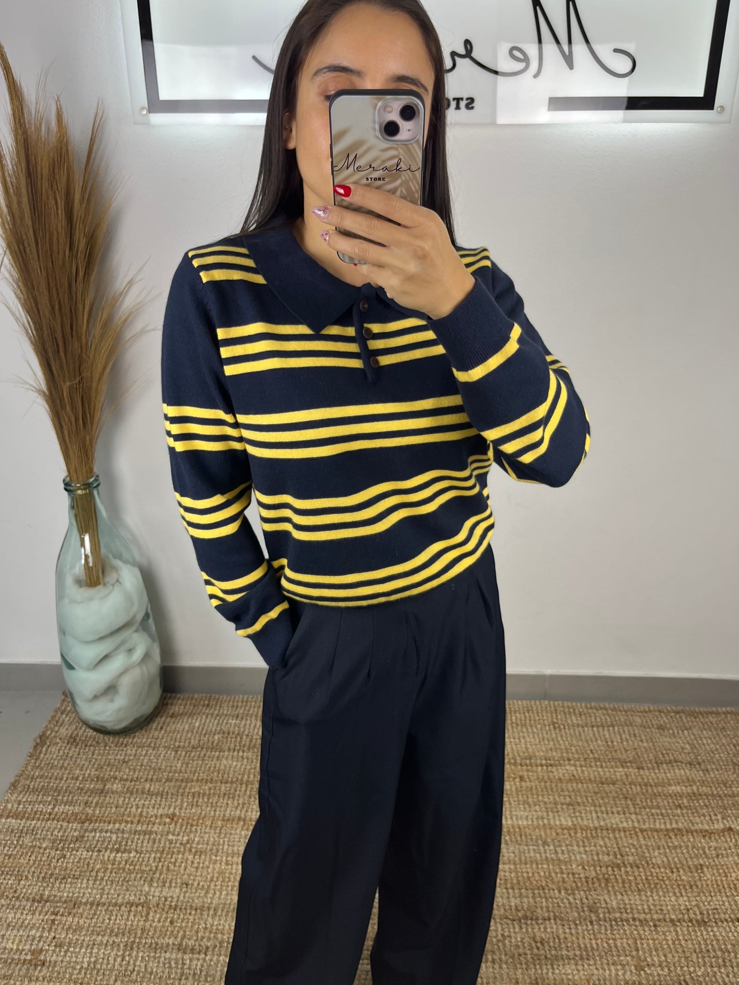 Malha Riscas Amarela