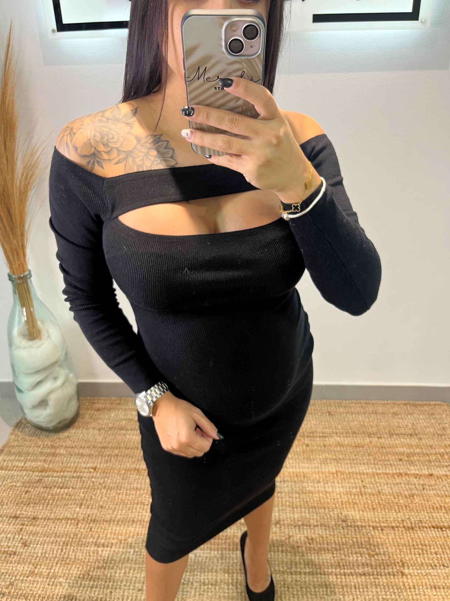 Vestido ombro a ombro