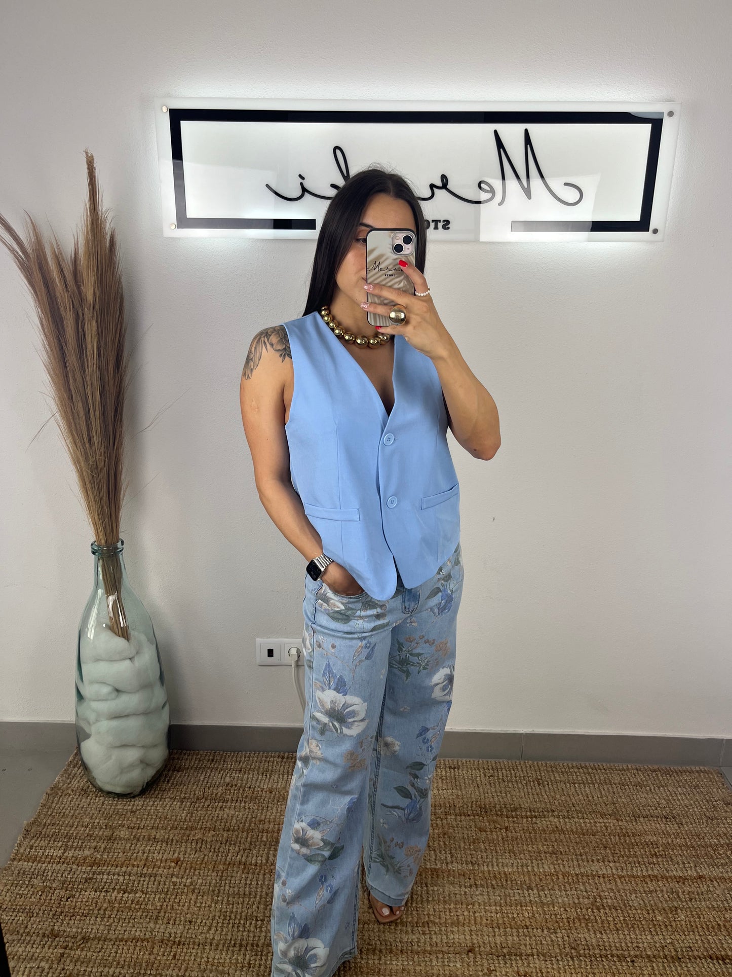 Calça Flores Blue