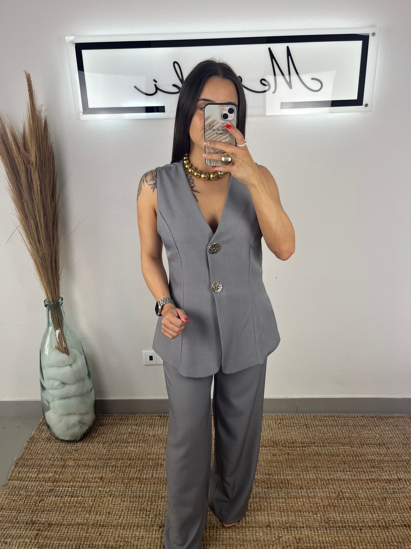 Conjunto Botões Dourados