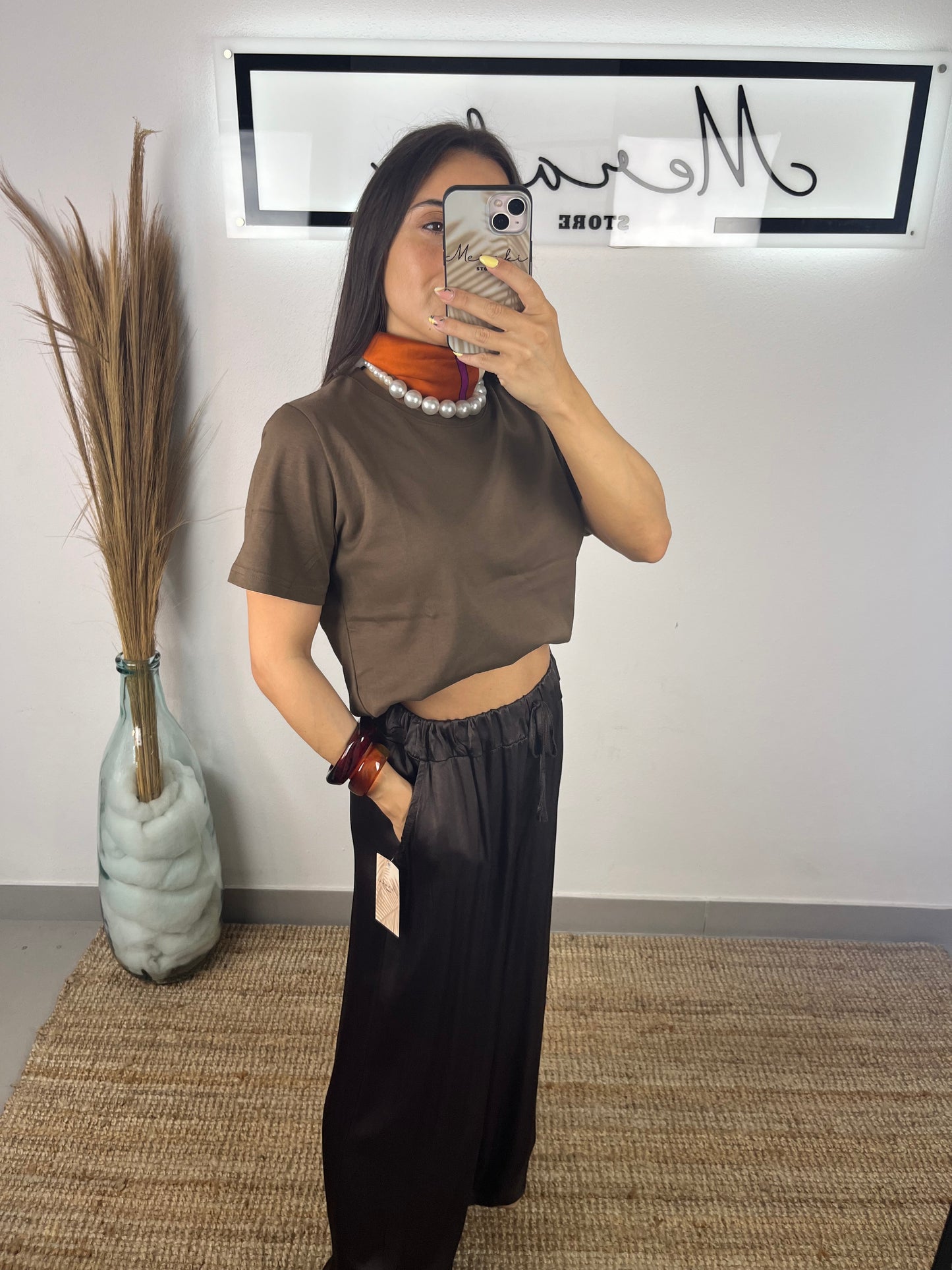 Calça Acetinada