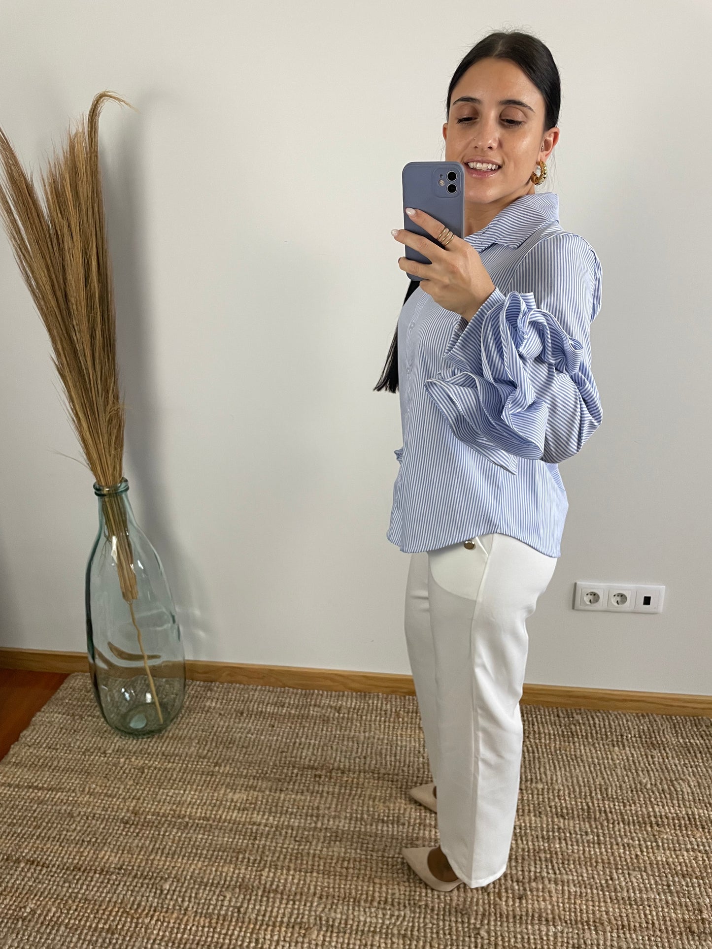 Camisa Folhos na manga