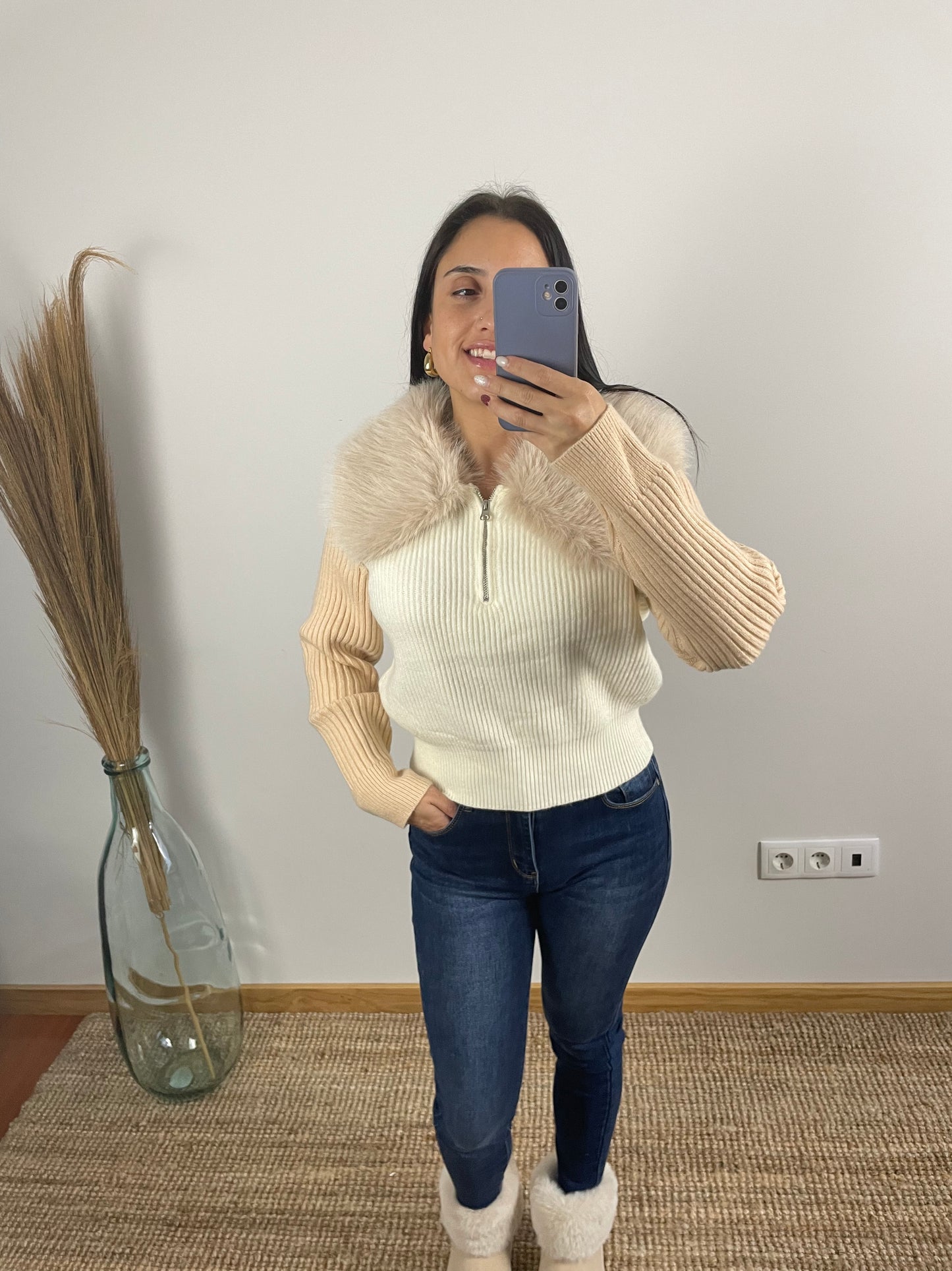 Camisola com pelo