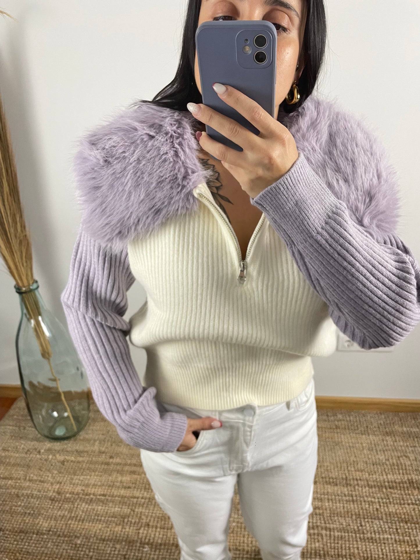 Camisola com pelo