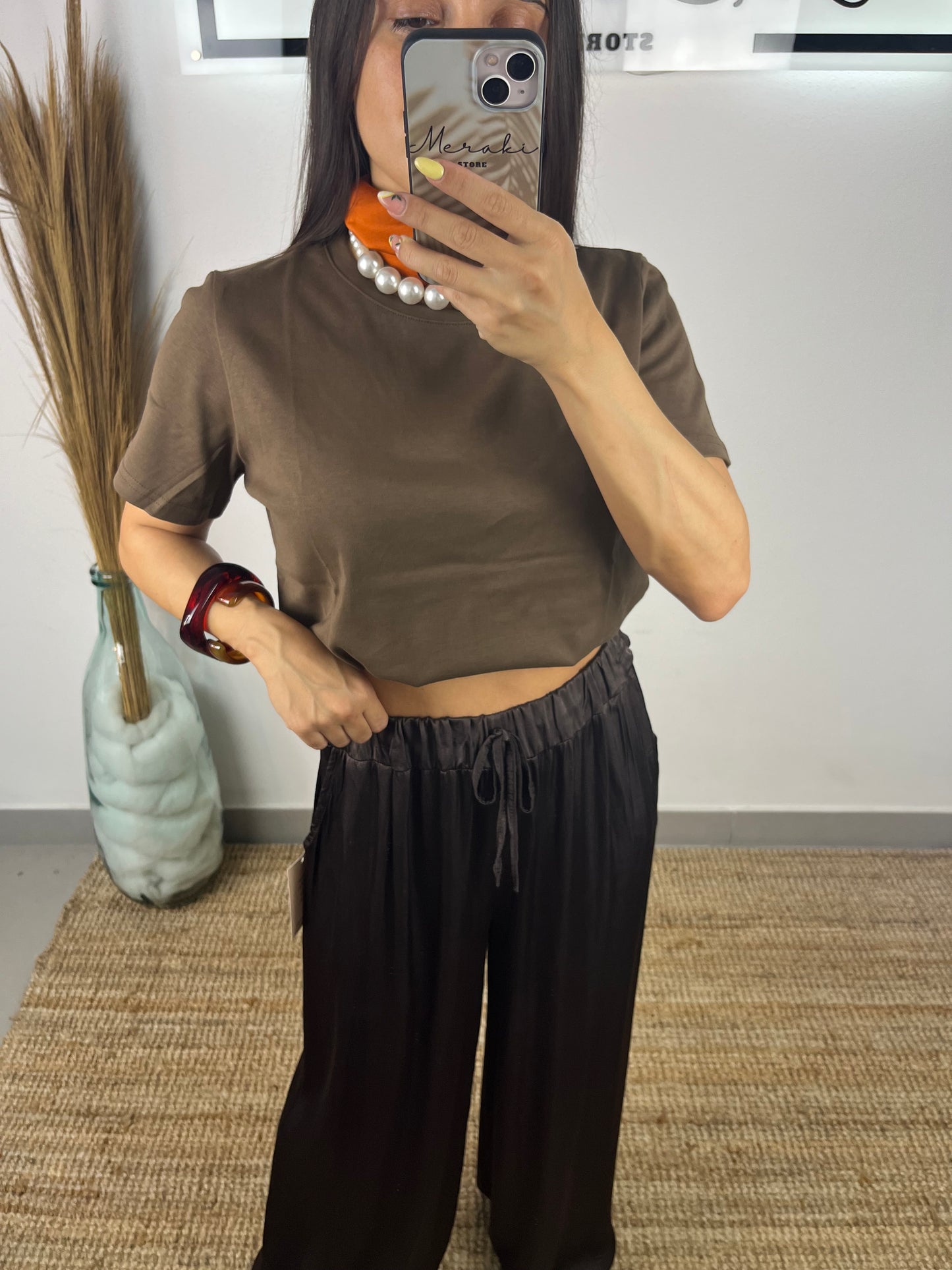 Calça Acetinada