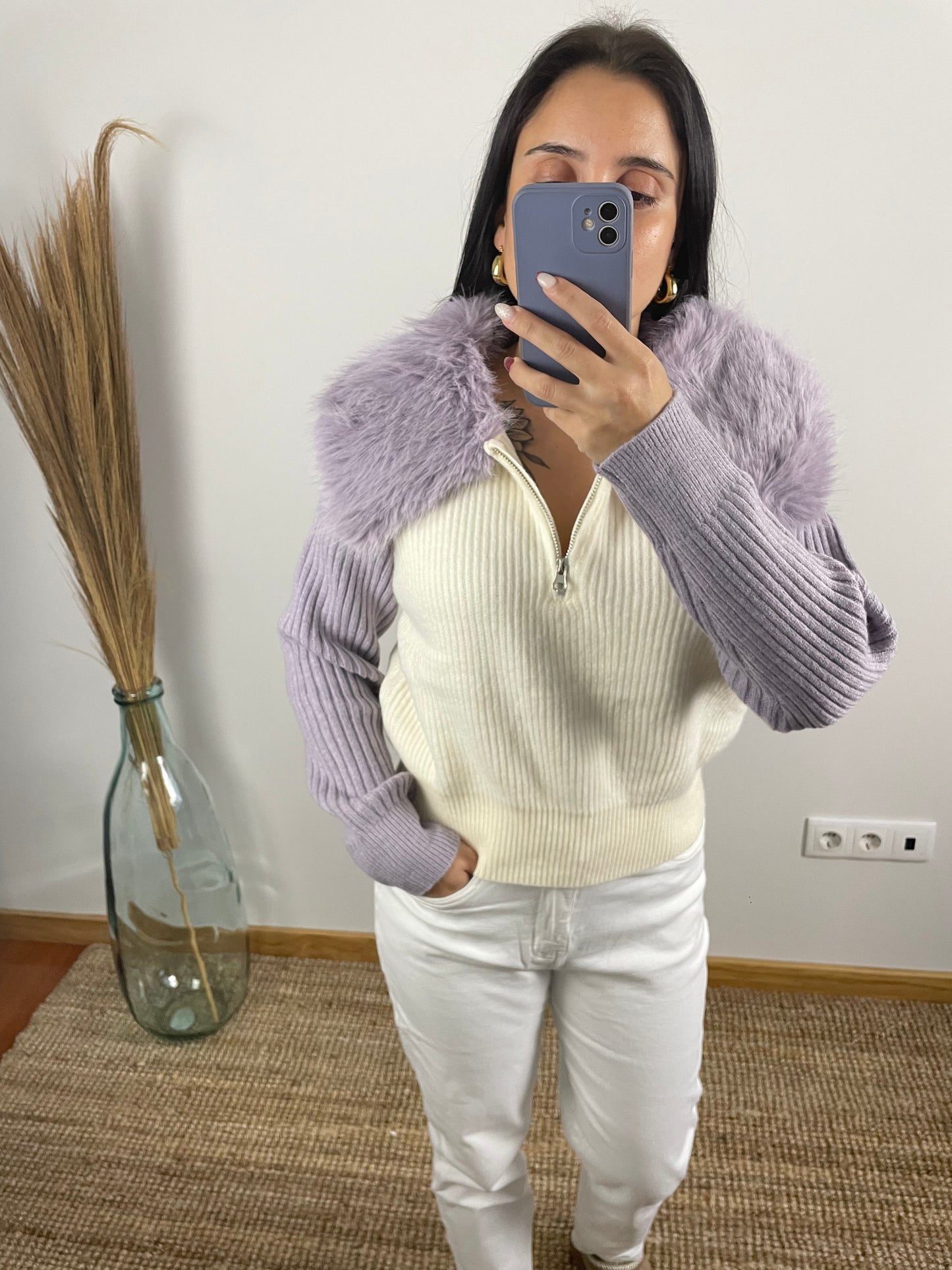 Camisola com pelo