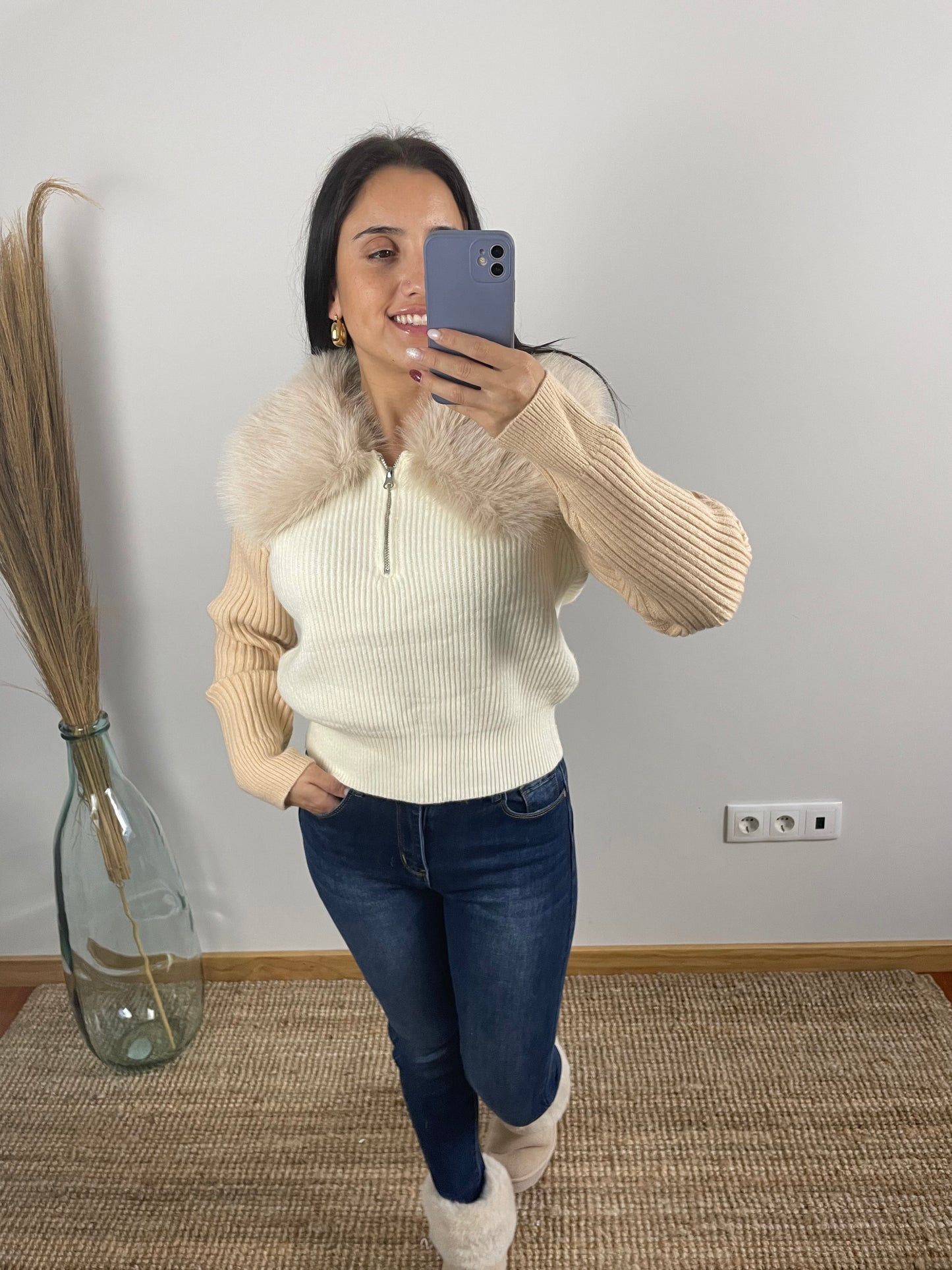 Camisola com pelo