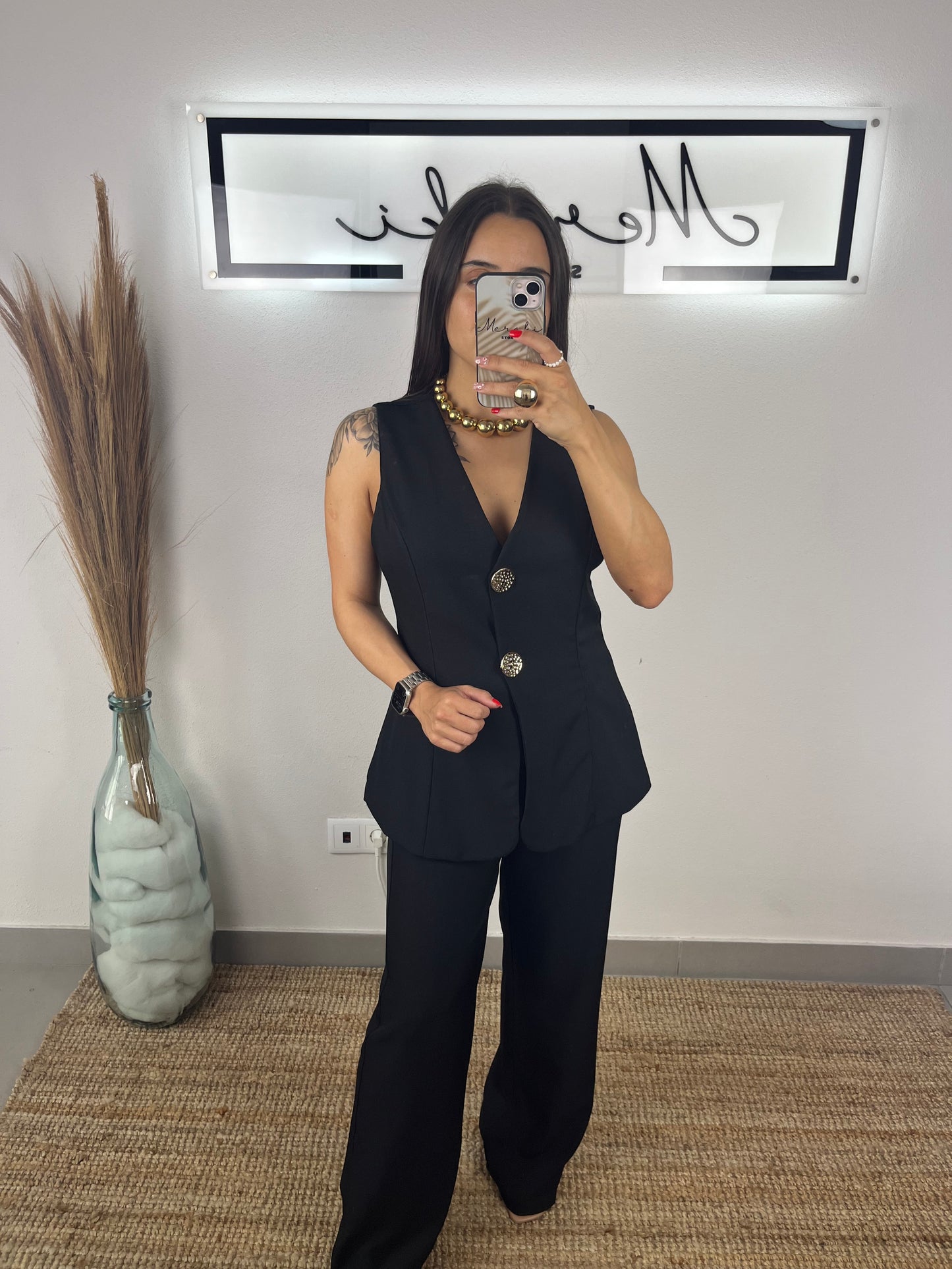 Conjunto Botões Dourados