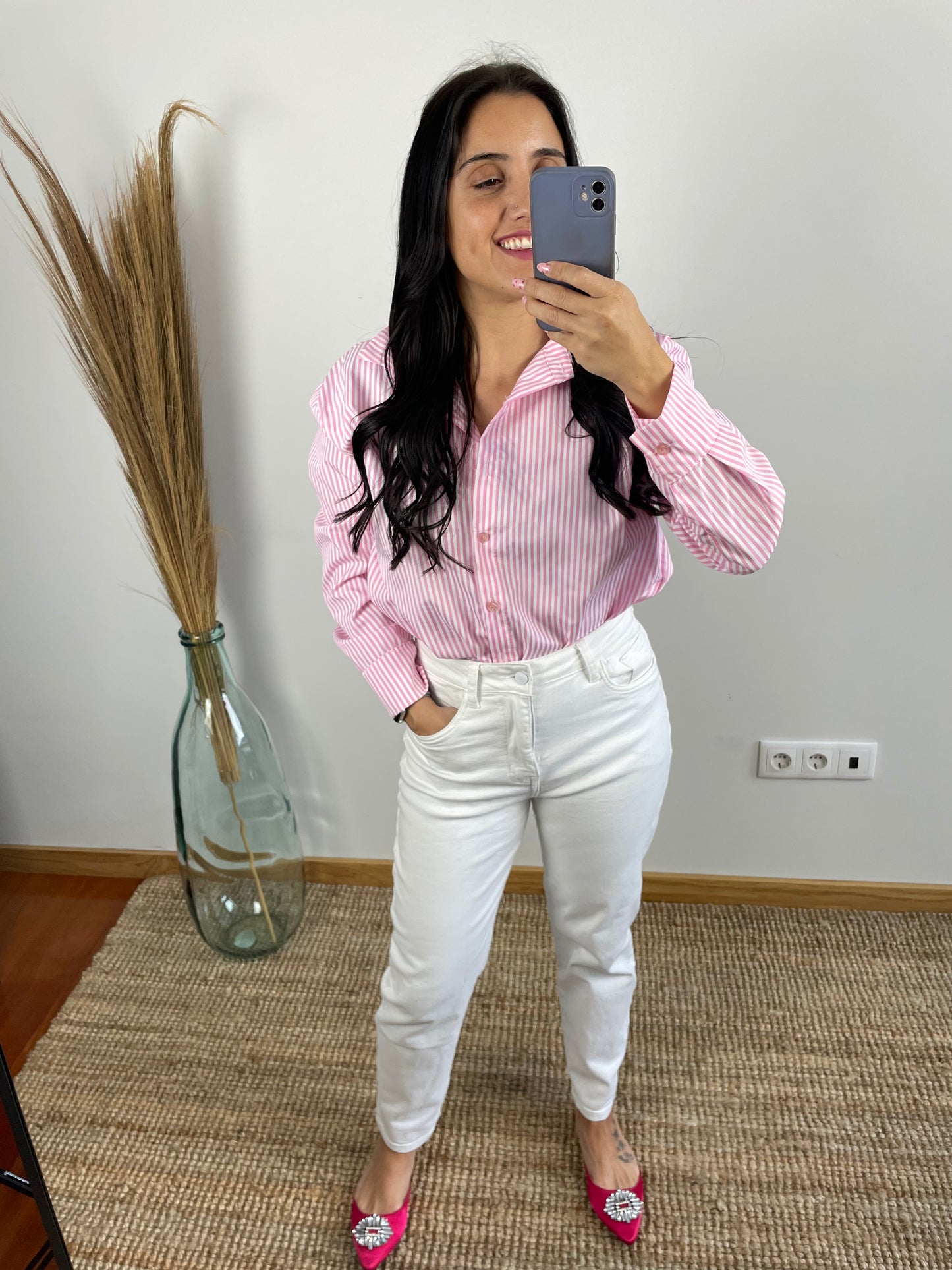 Camisa Rosa riscas