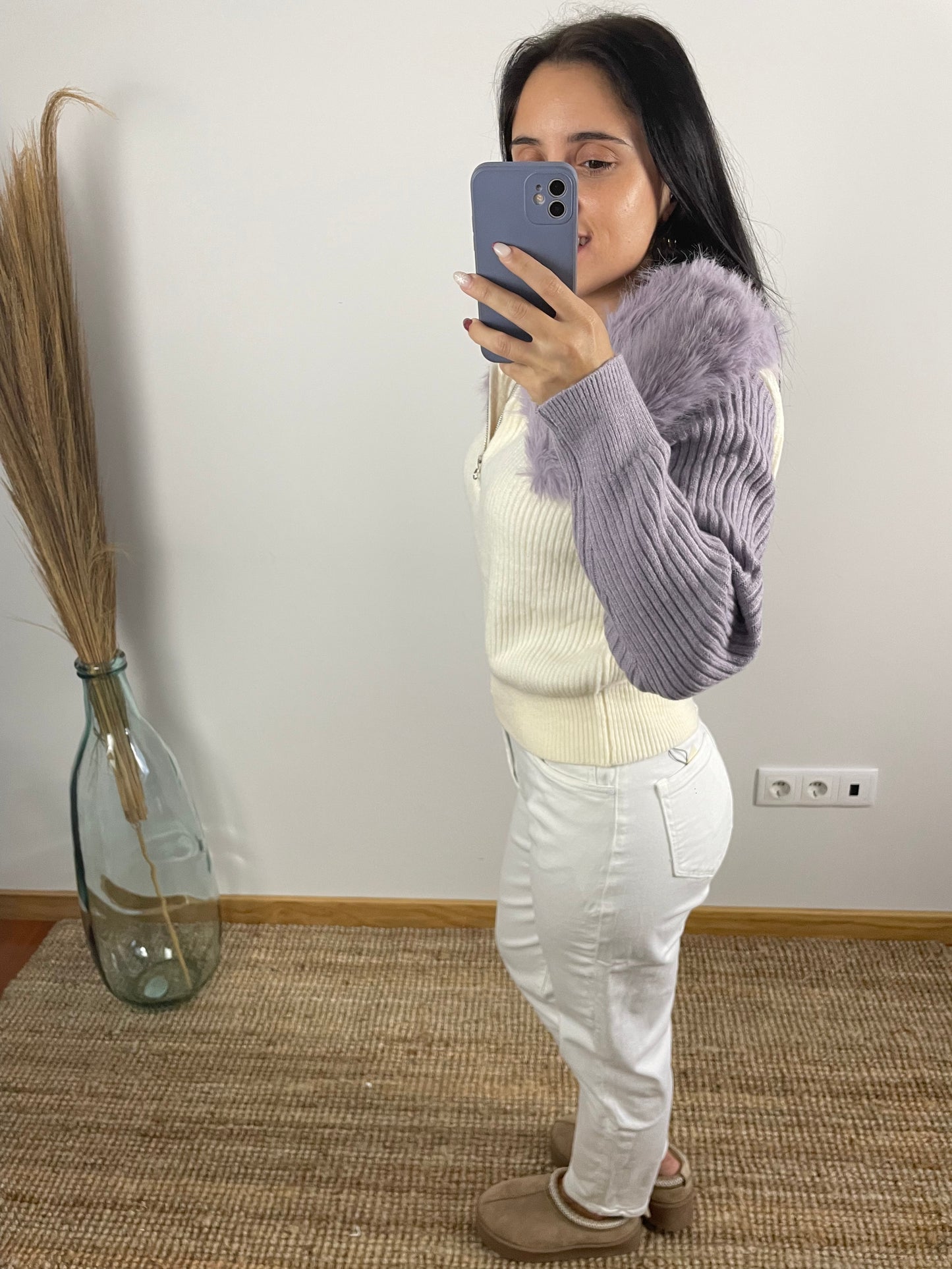 Camisola com pelo