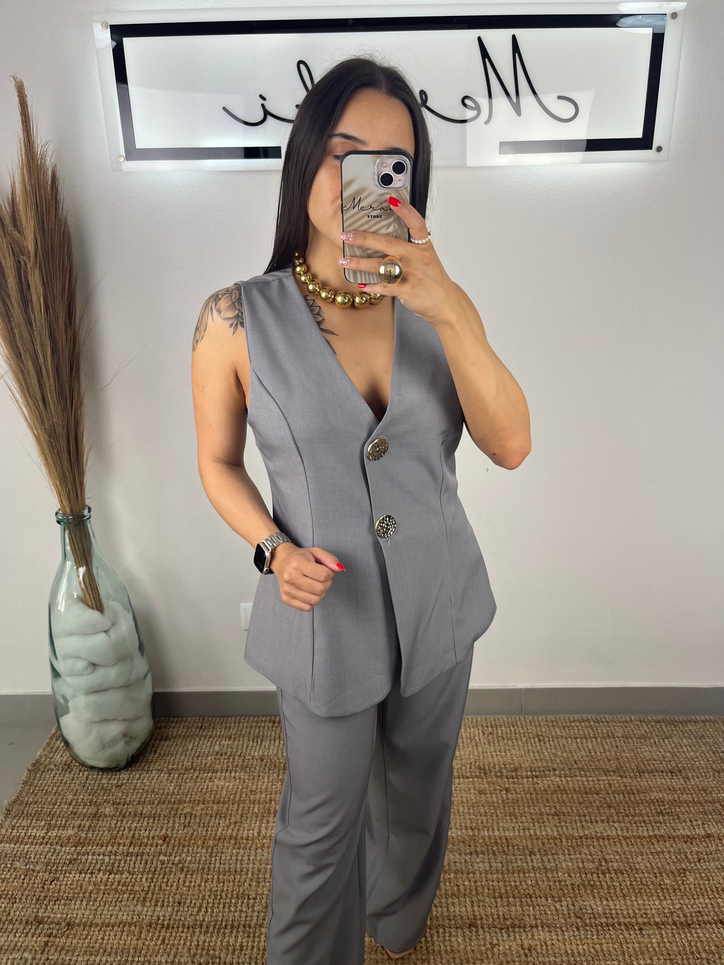Conjunto Botões Dourados