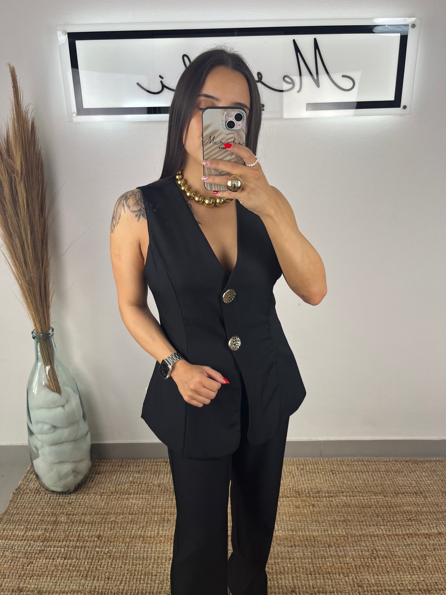 Conjunto Botões Dourados