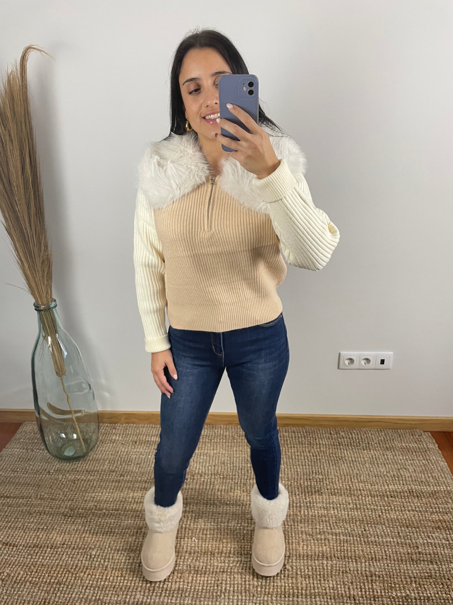 Camisola com pelo