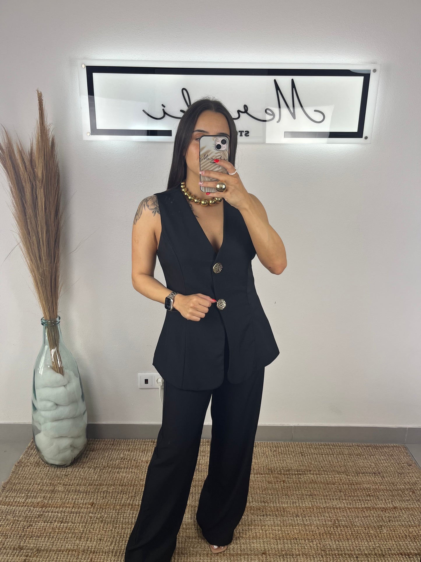 Conjunto Botões Dourados