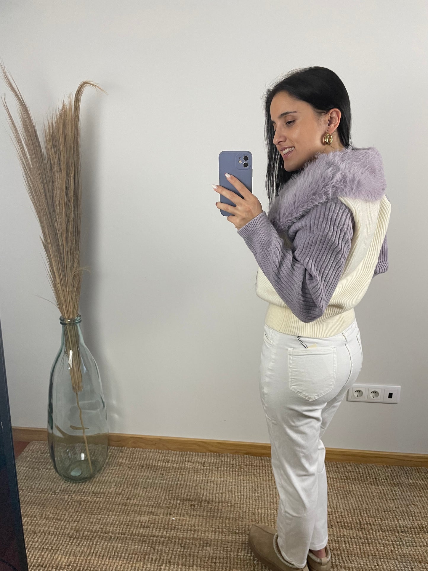 Camisola com pelo