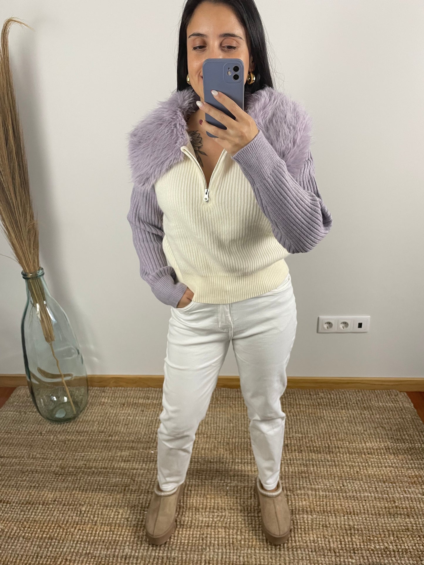 Camisola com pelo