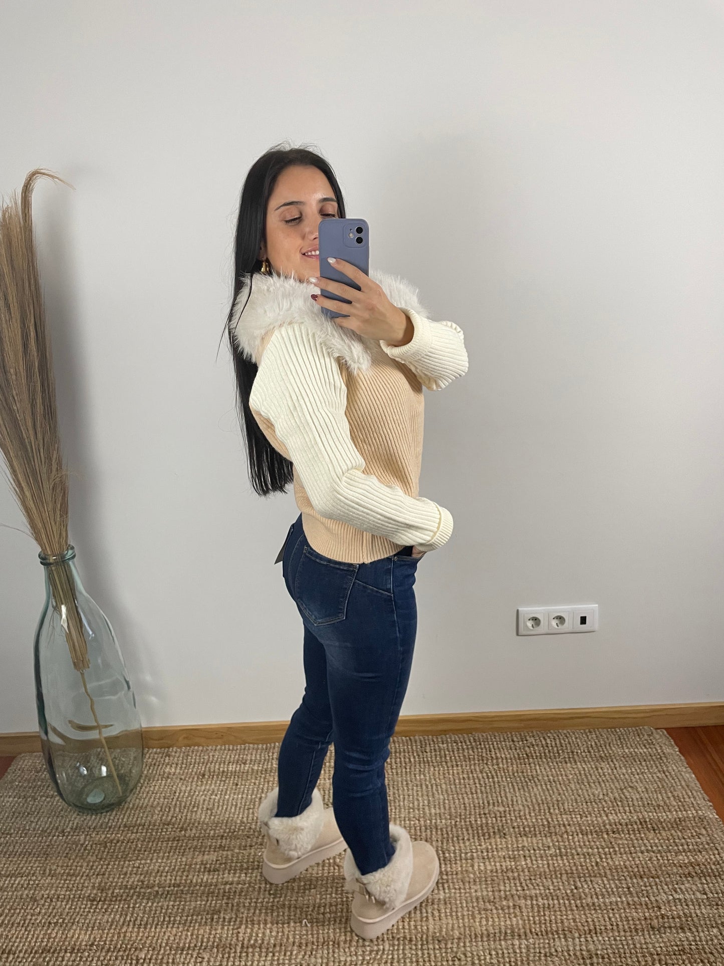 Camisola com pelo