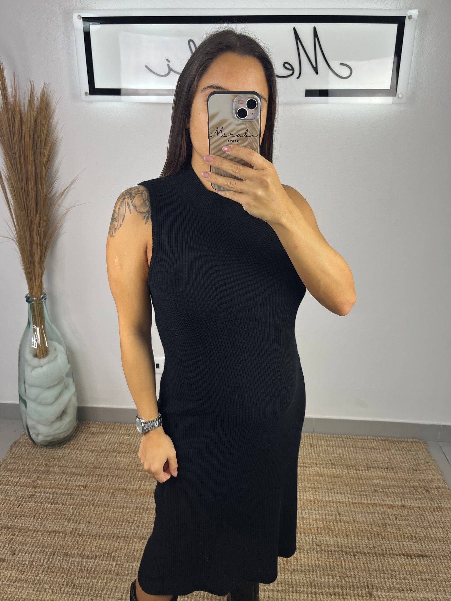 Vestido Gola Alta
