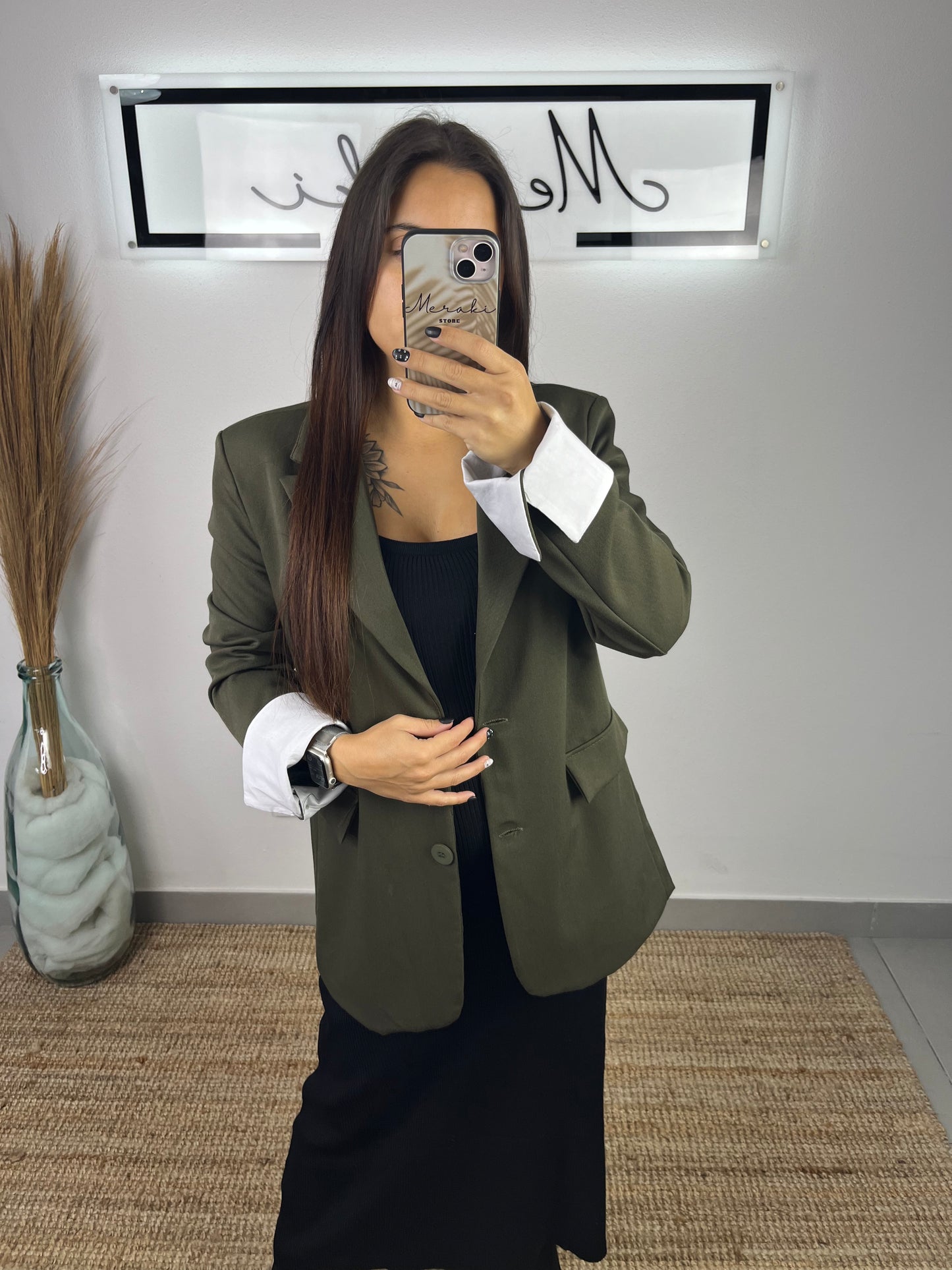 Blazer efeito camisa
