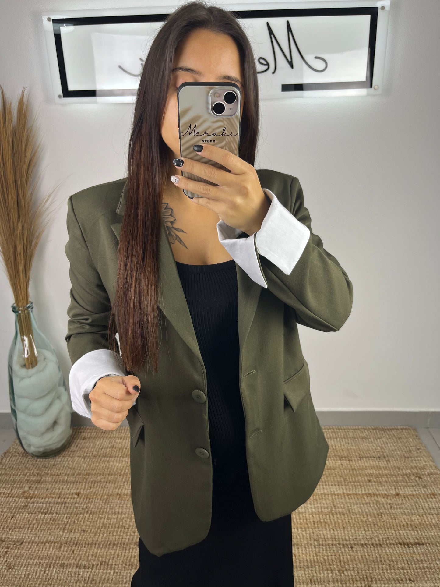 Blazer efeito camisa