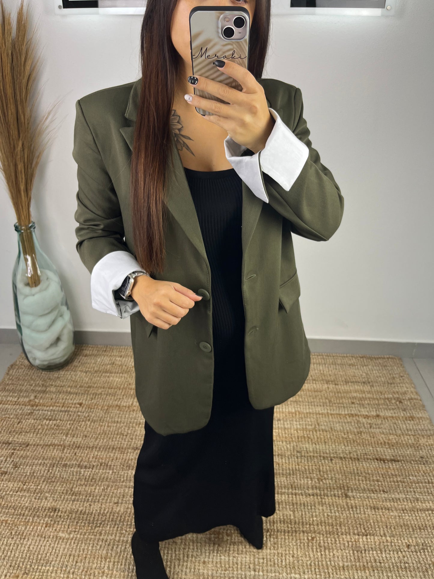 Blazer efeito camisa