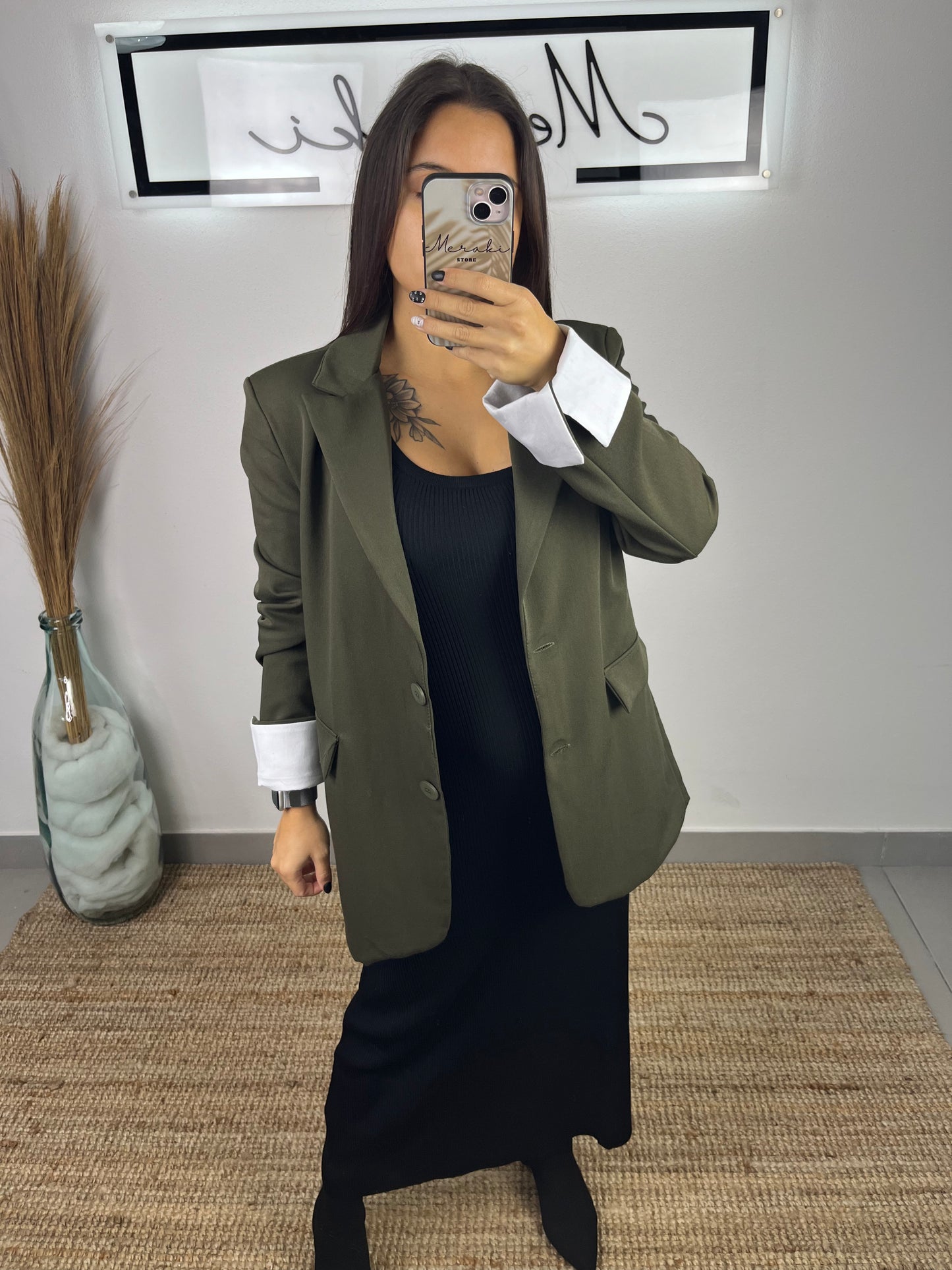 Blazer efeito camisa