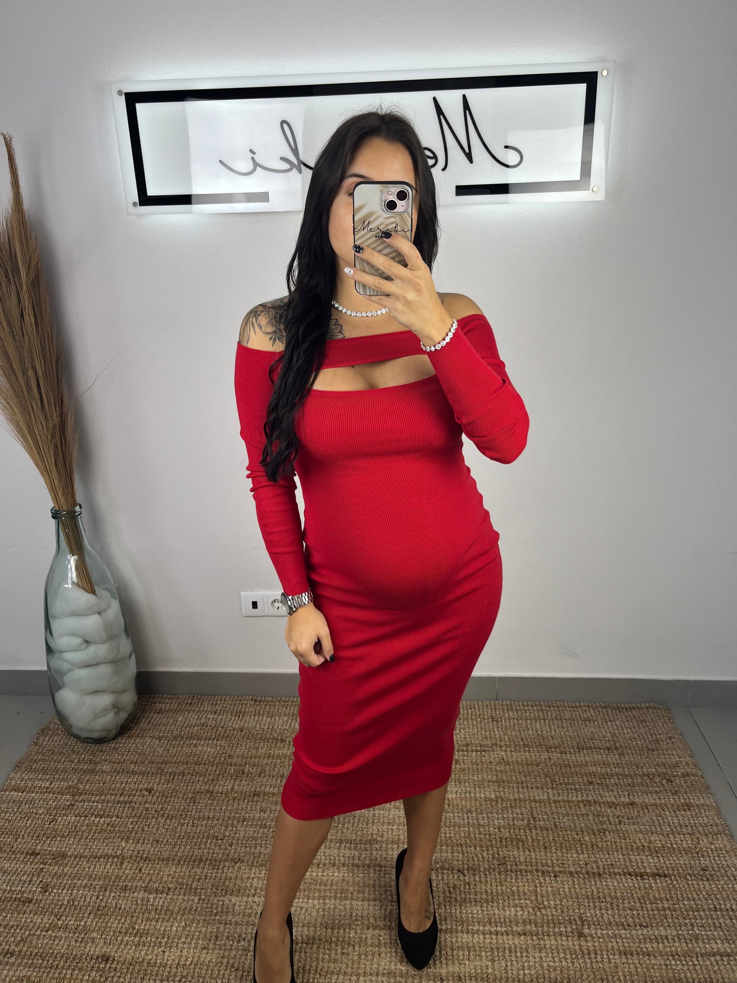 Vestido ombro a ombro
