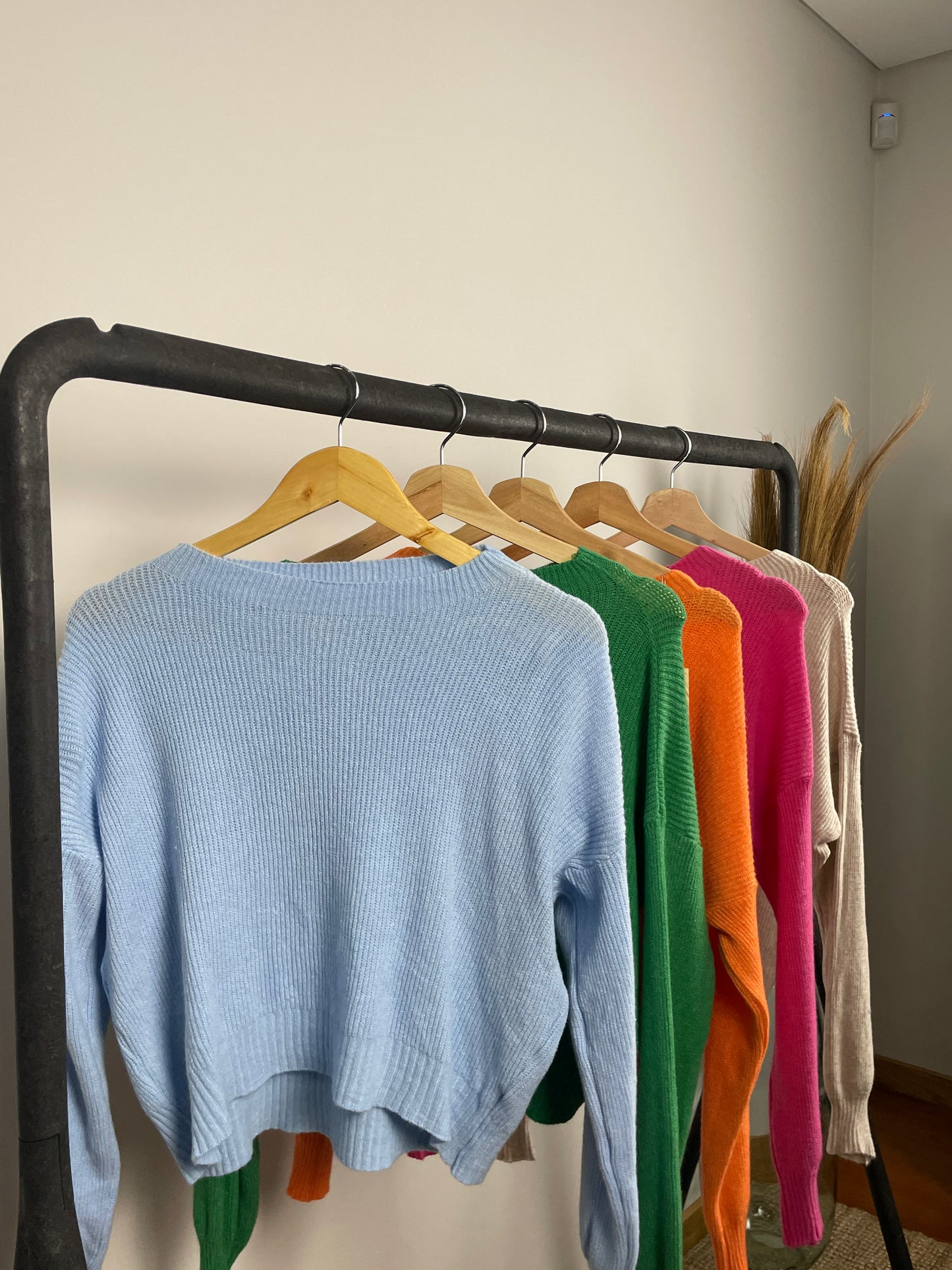 Camisola de malha cropped
