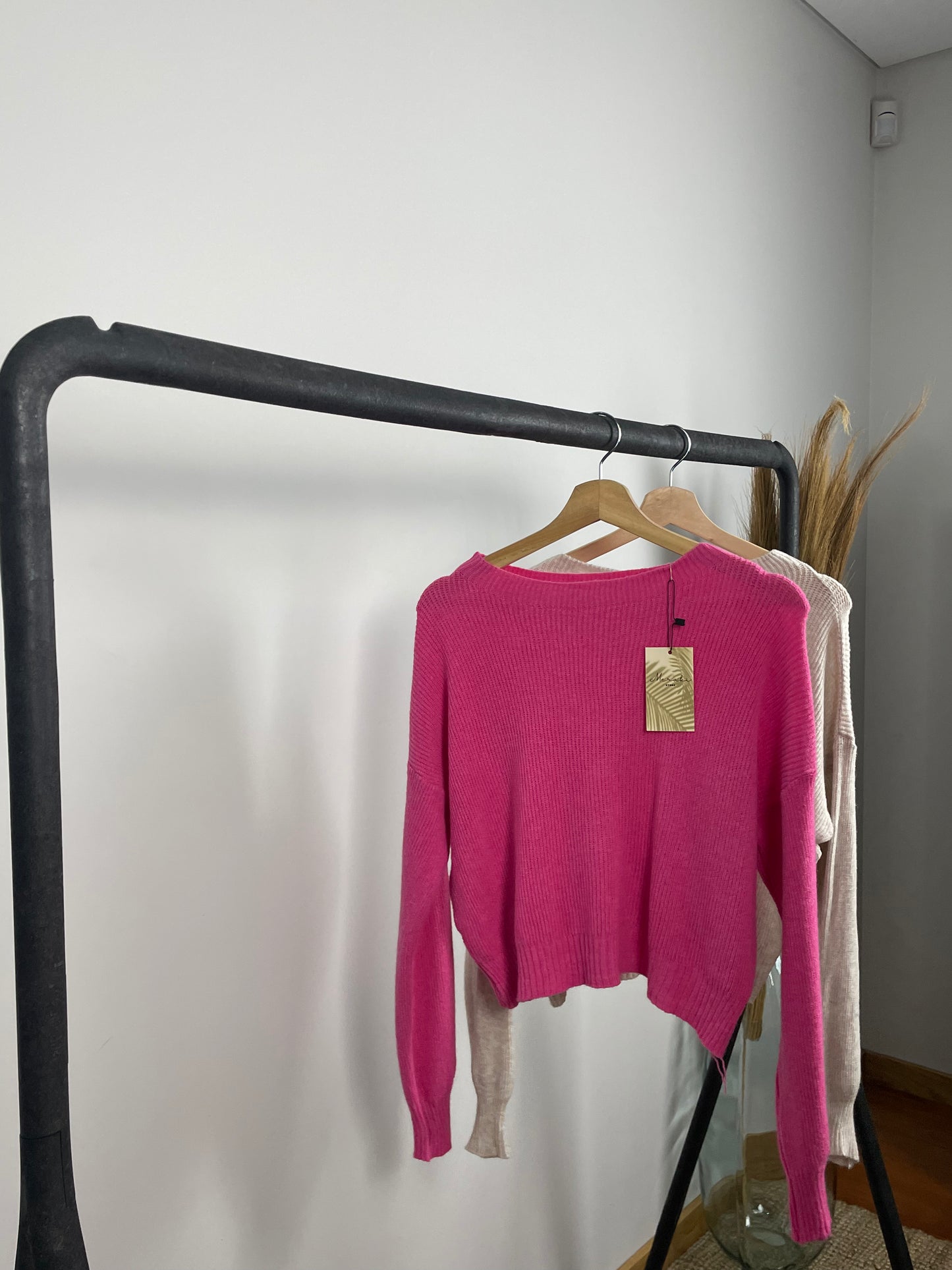 Camisola de malha cropped