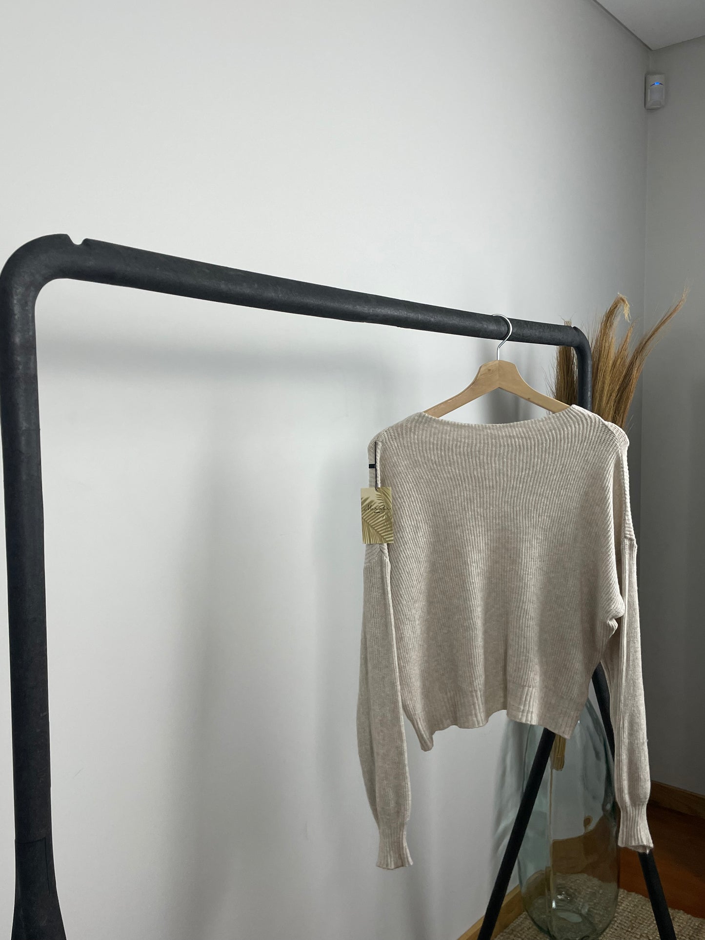Camisola de malha cropped
