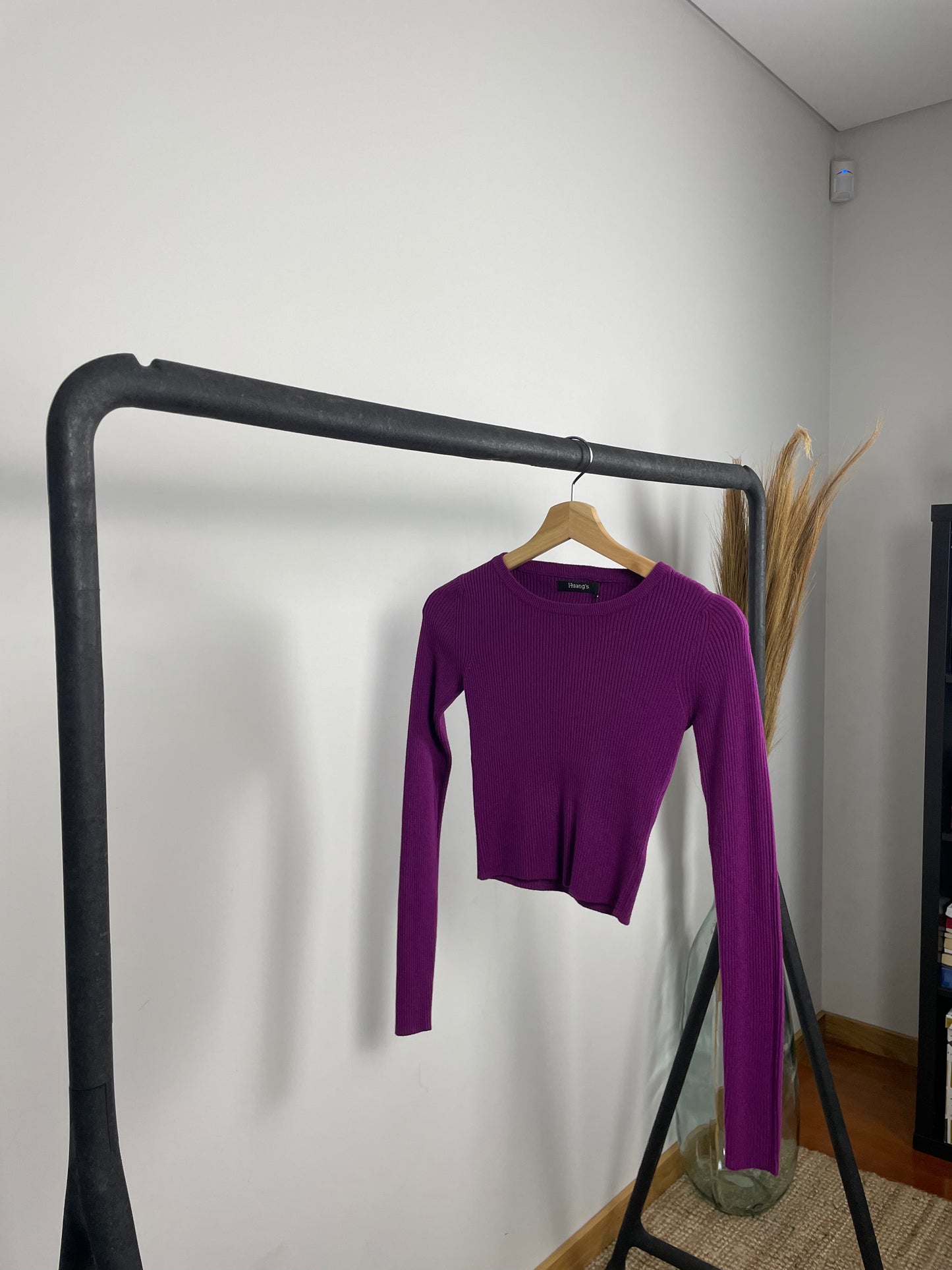Camisola malha canelada cropped