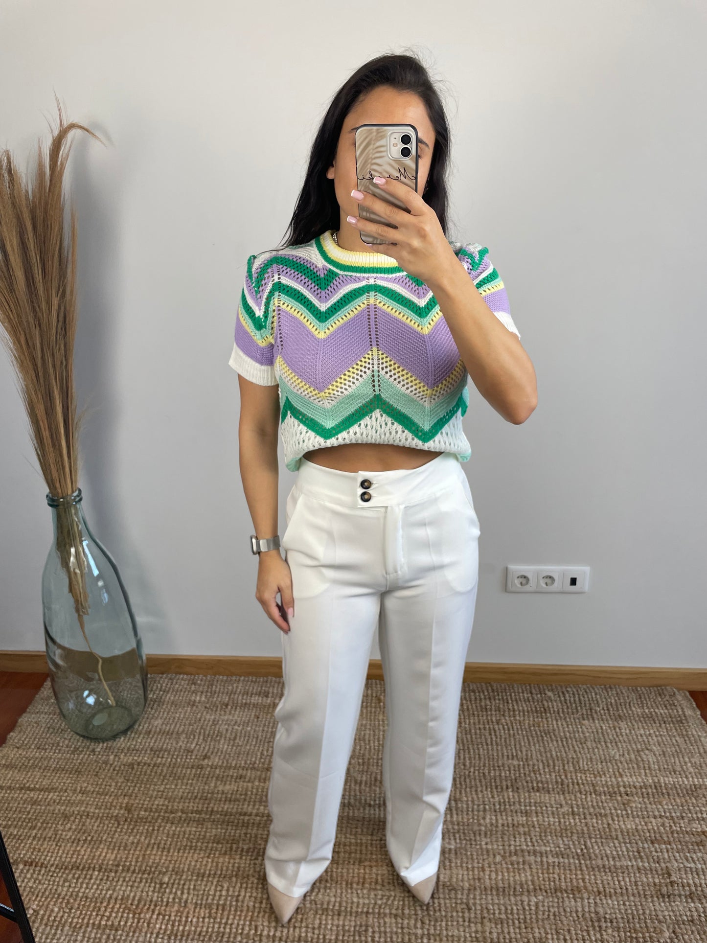 Calça elegante reta