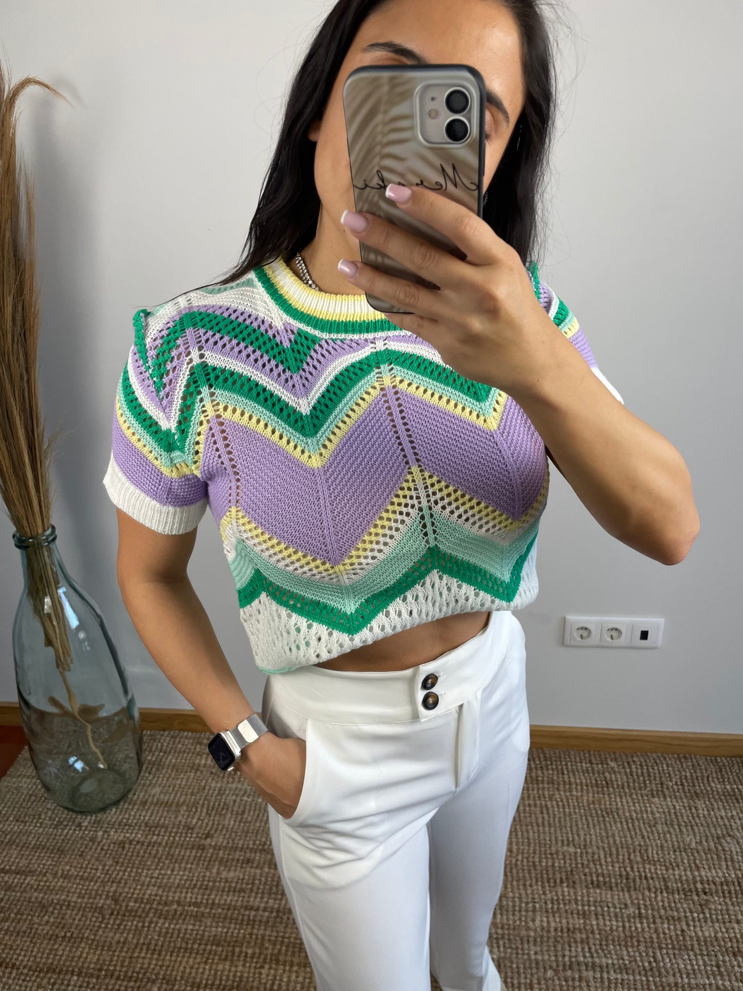 Calça elegante reta