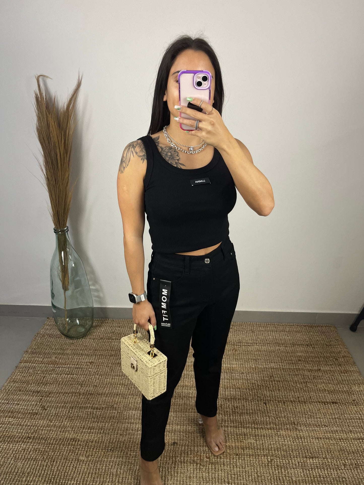 Calças Mom Fit