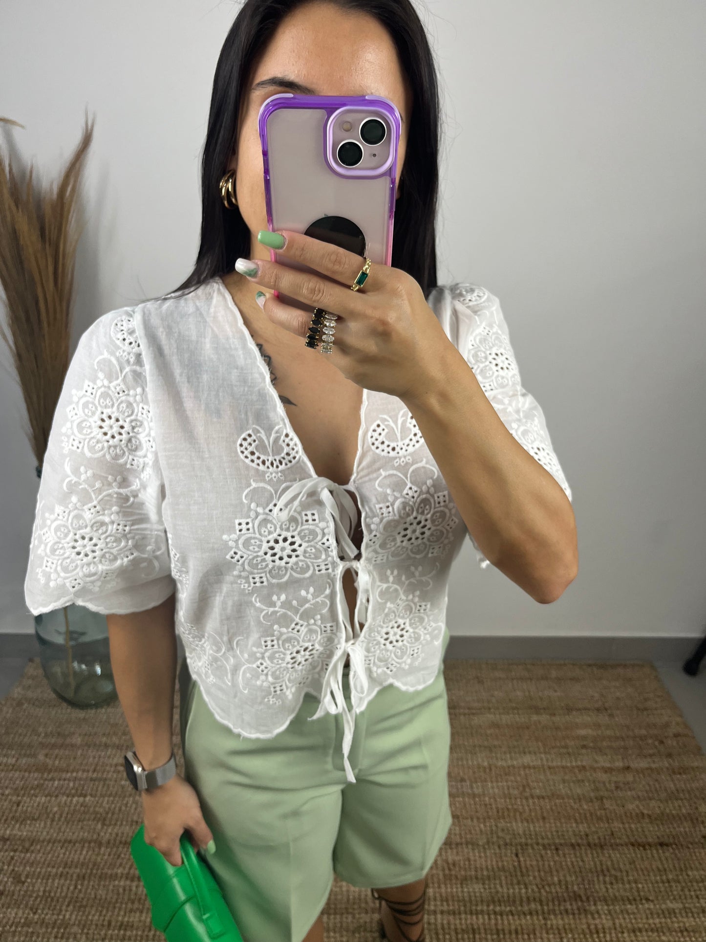 Camisa Bordado Inglês