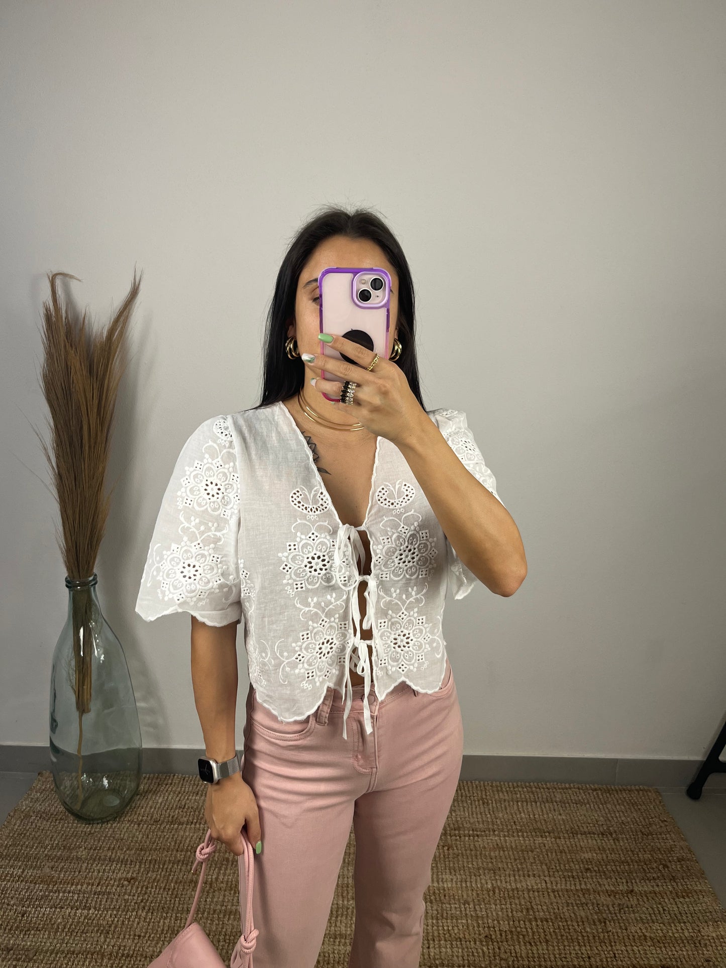 Camisa Bordado Inglês