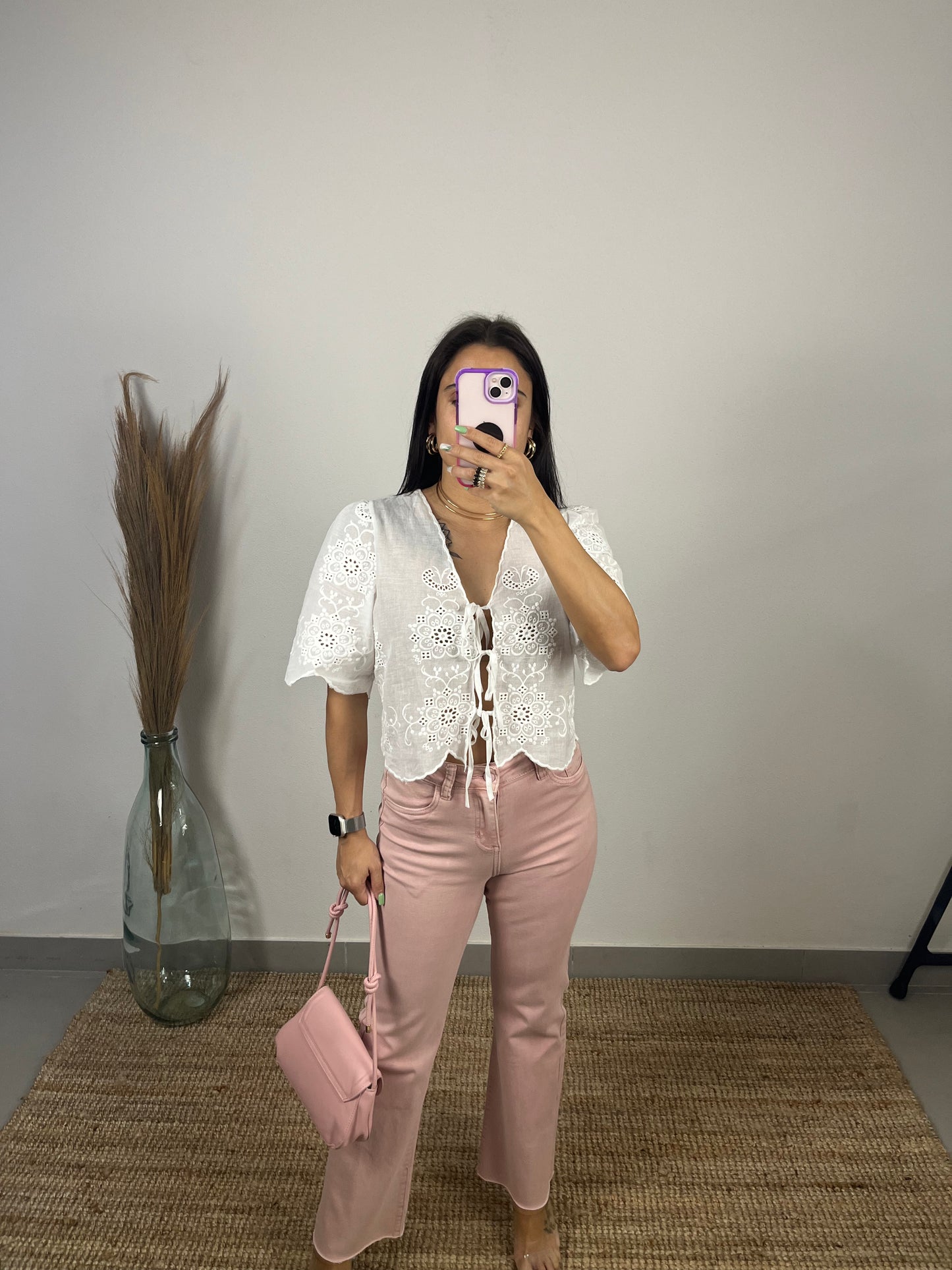 Calças Wide Leg Rosa