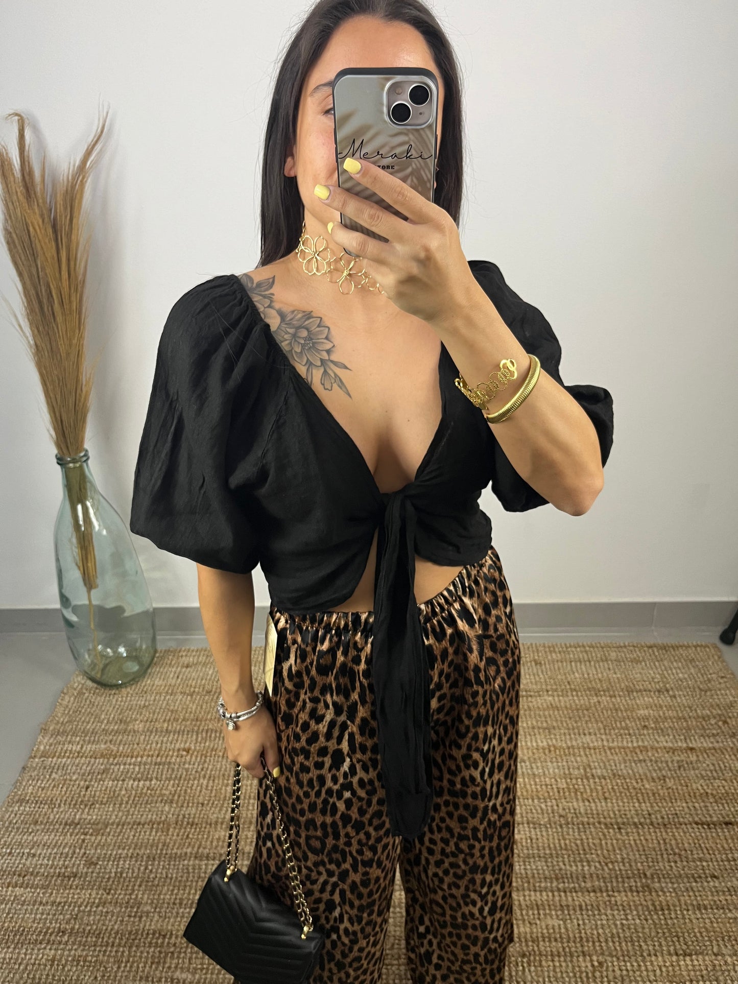 Camisa manga curta 100% linho