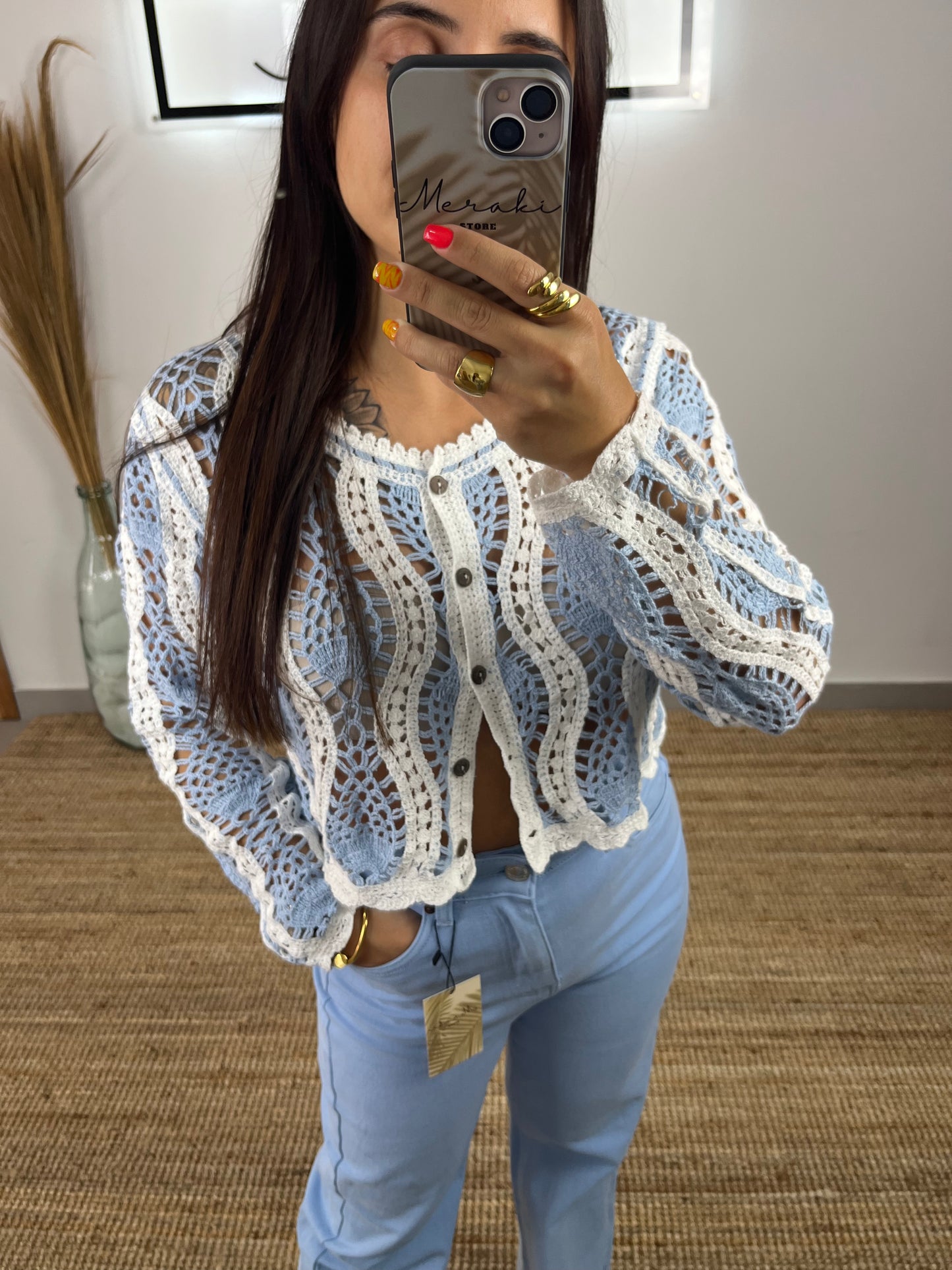 Casaco Azul e Branco