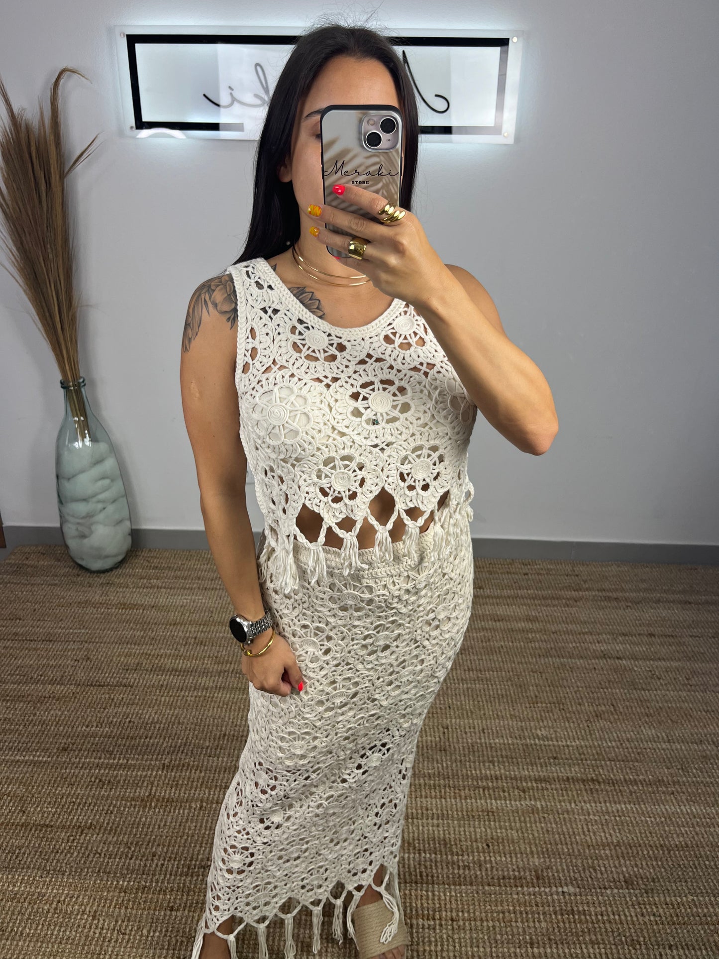 Conjunto Crochet Franjas