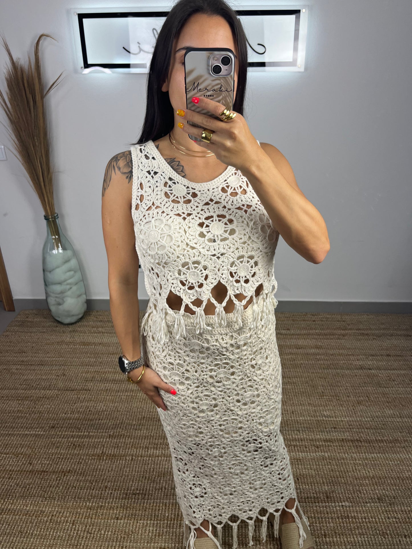 Conjunto Crochet Franjas