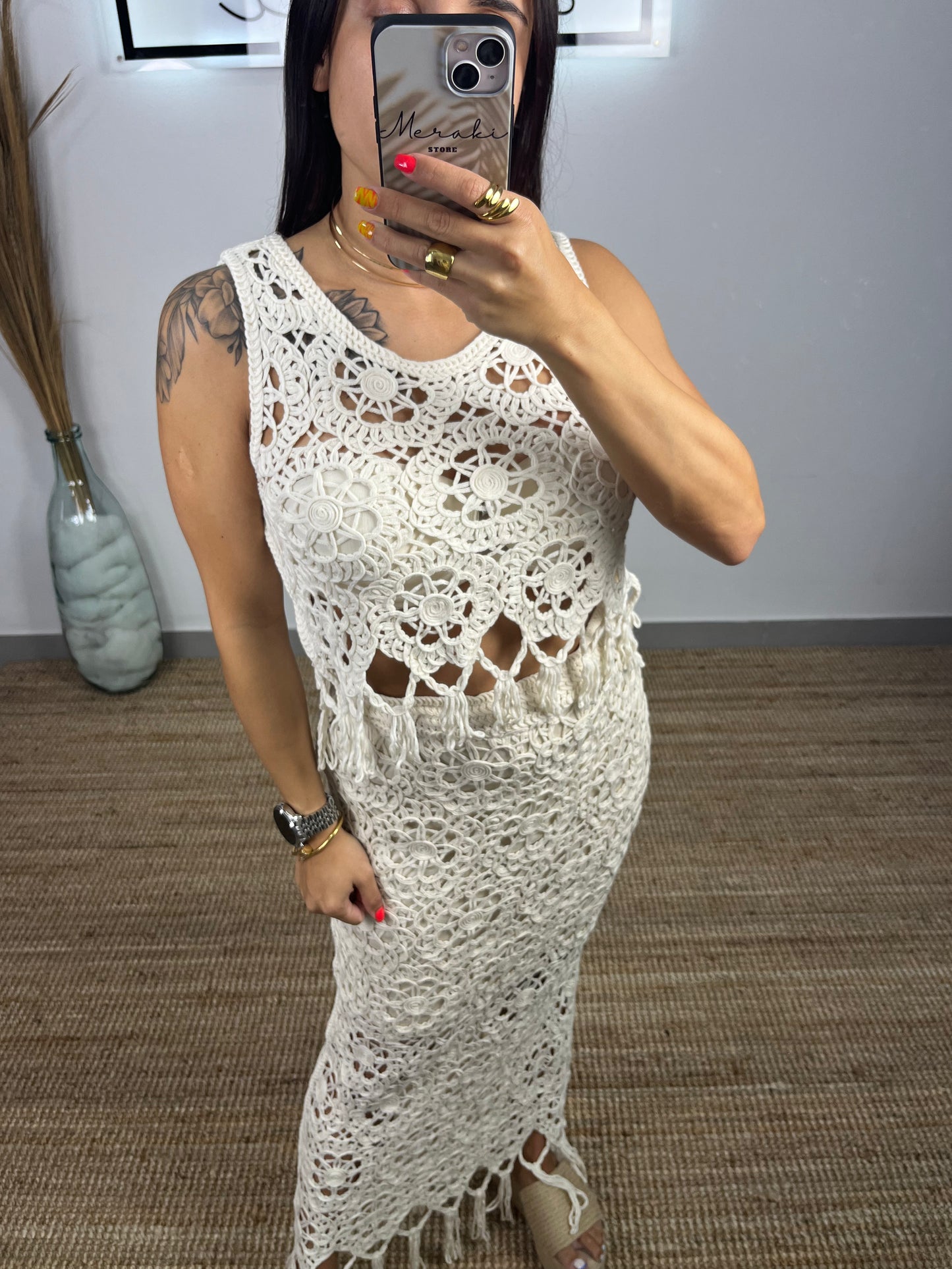 Conjunto Crochet Franjas