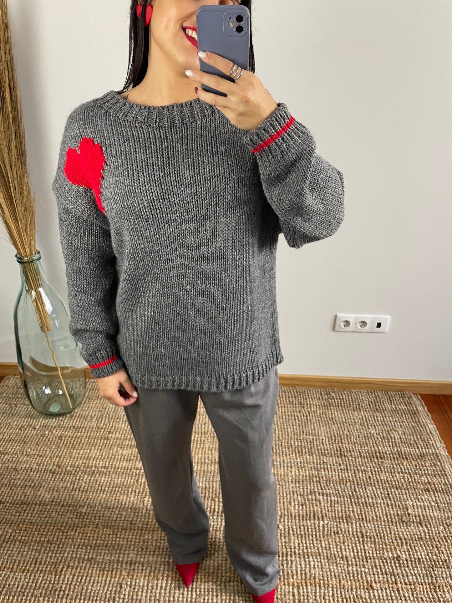 Camisola Malha Coração