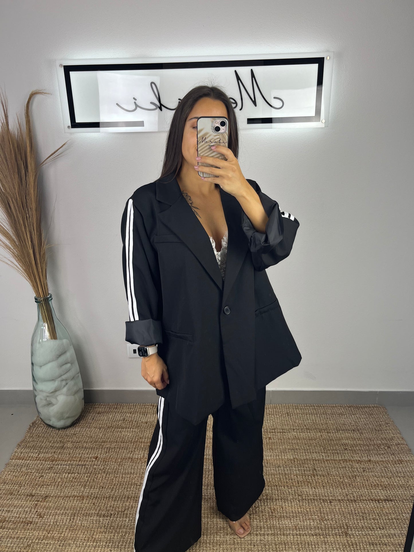 Fato Riscas Laterais Oversize