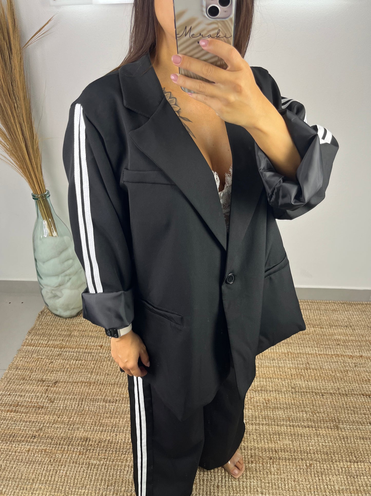 Fato Riscas Laterais Oversize