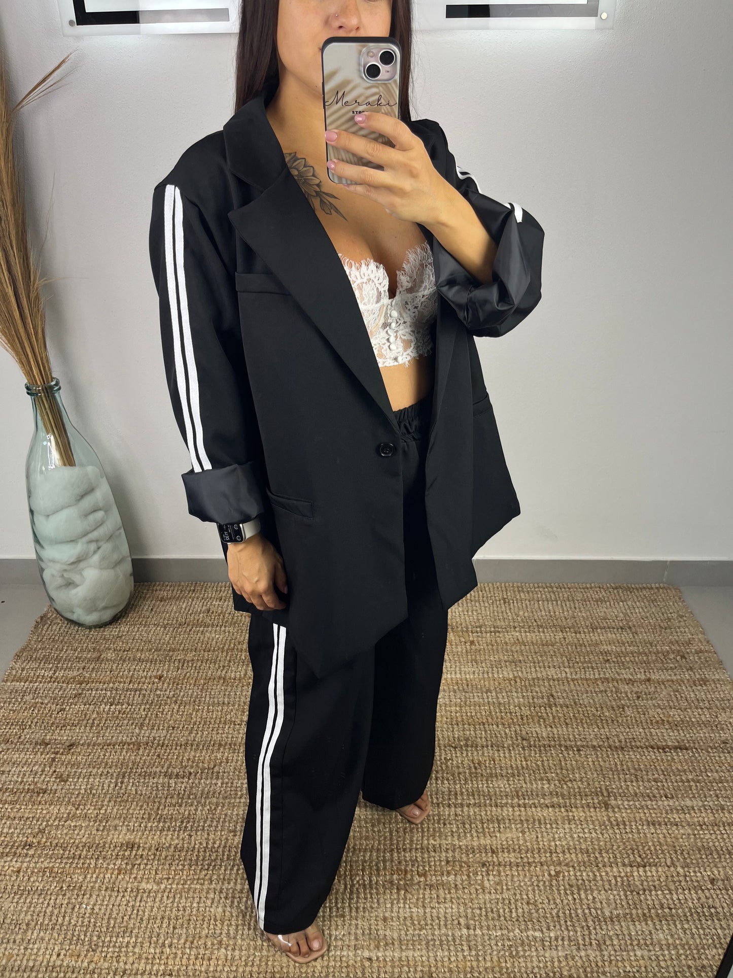 Fato Riscas Laterais Oversize