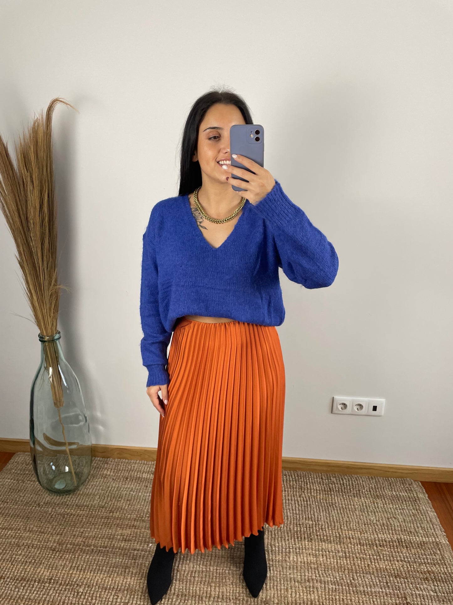 Camisola Malha gola em v